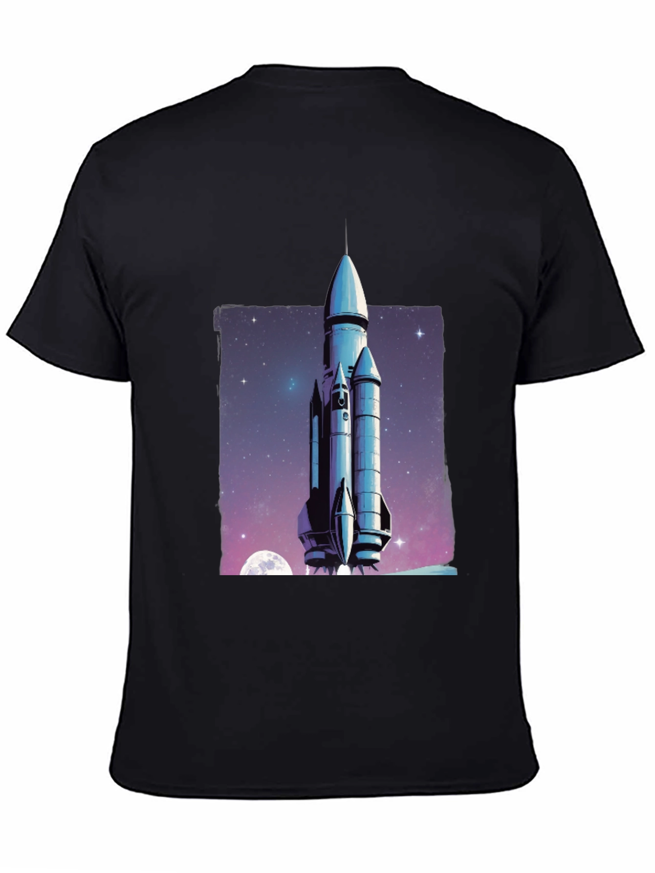 Black Rocket Launch Graphic T-Shirt view 4