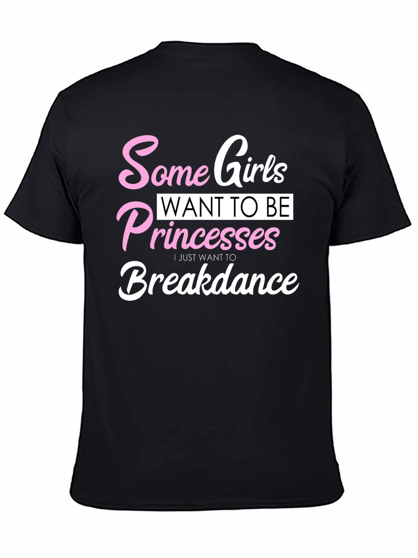 Black Breakdance Princess T-Shirt, Funny Graphic Tee view 4