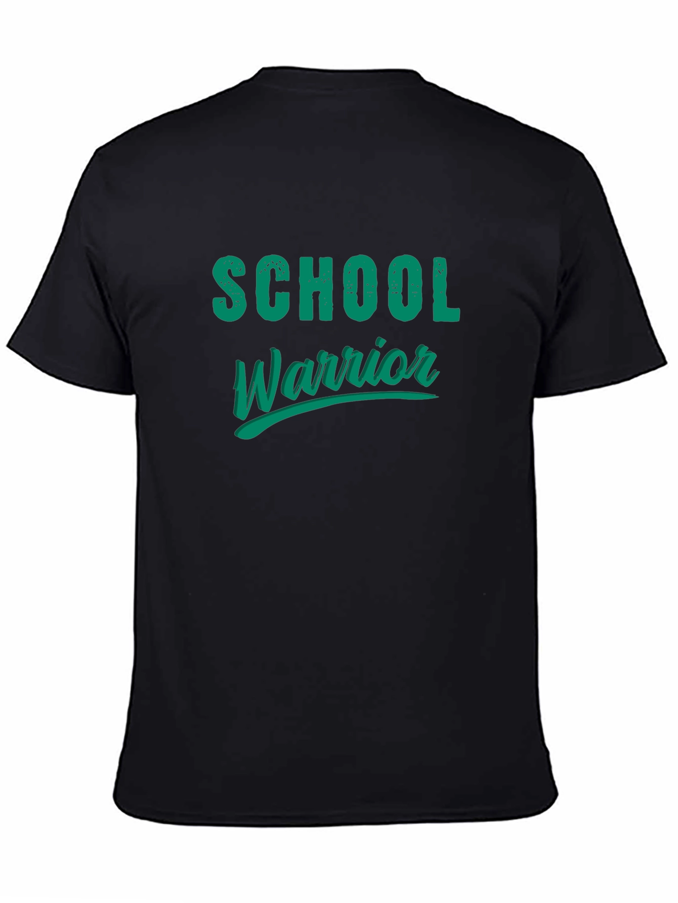 Black School Warrior Graphic T-Shirt view 4