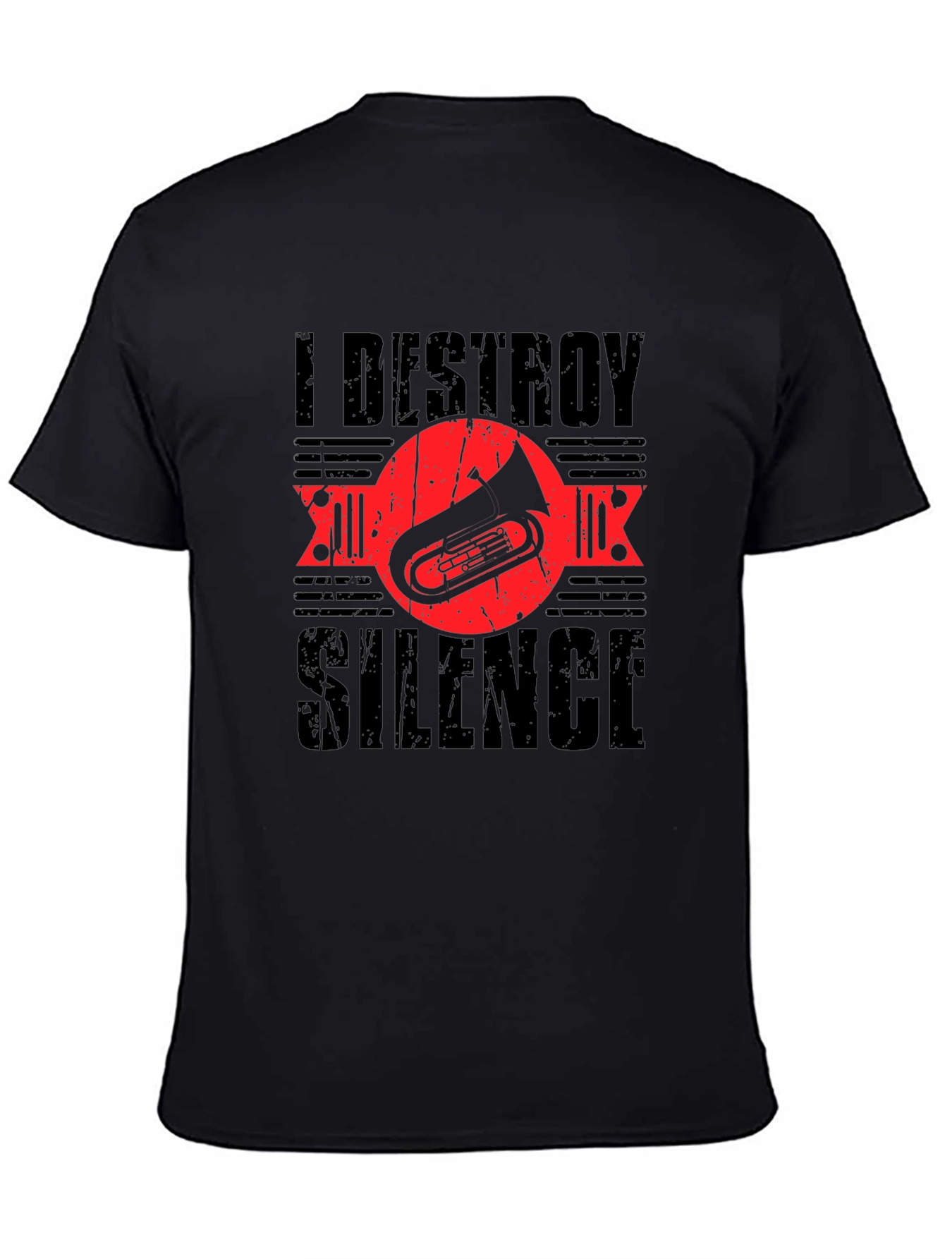 Black I Destroy Silence T-Shirt - Musician Tee view 4