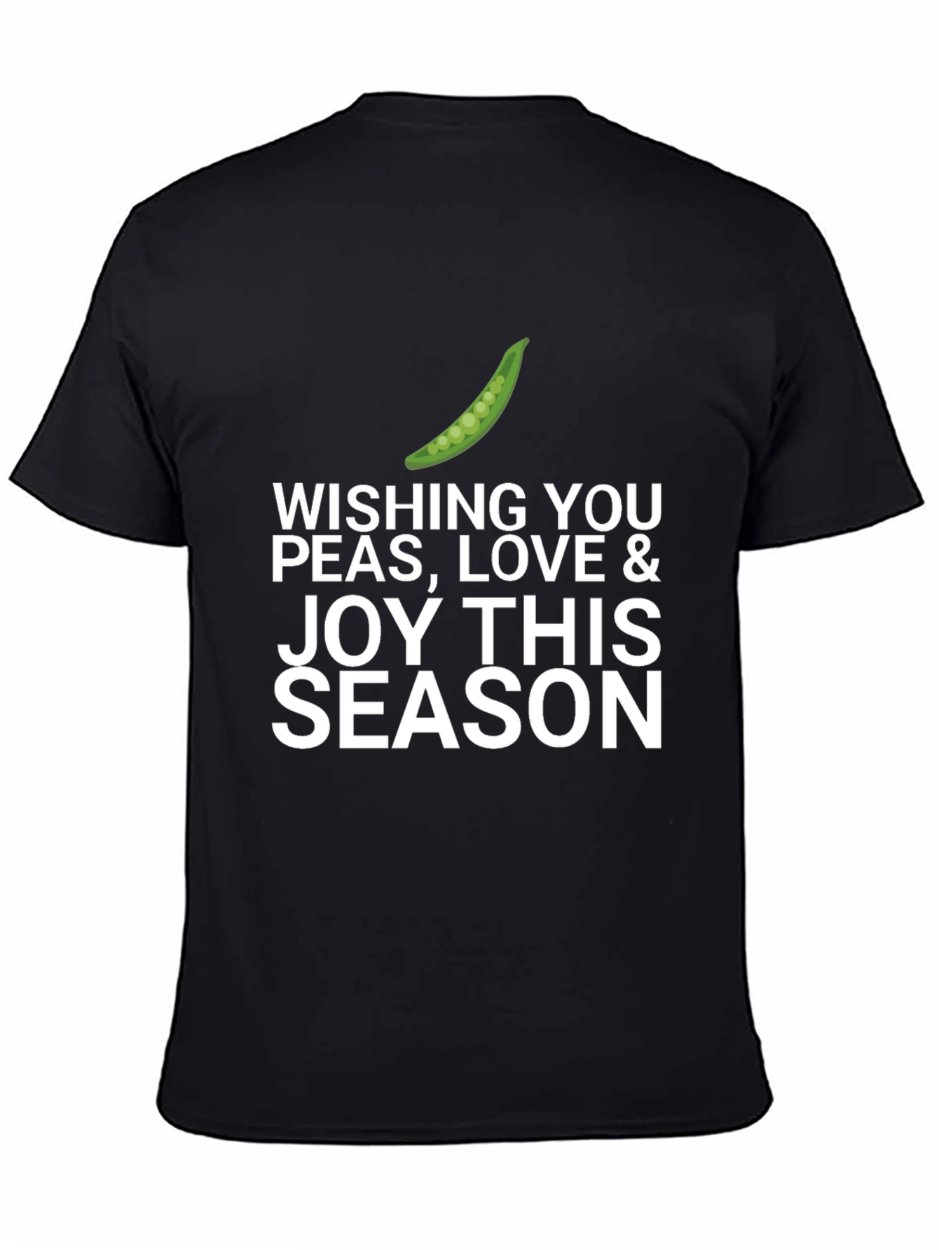 Black Wishing Peas, Love & Joy Season T-Shirt view 4