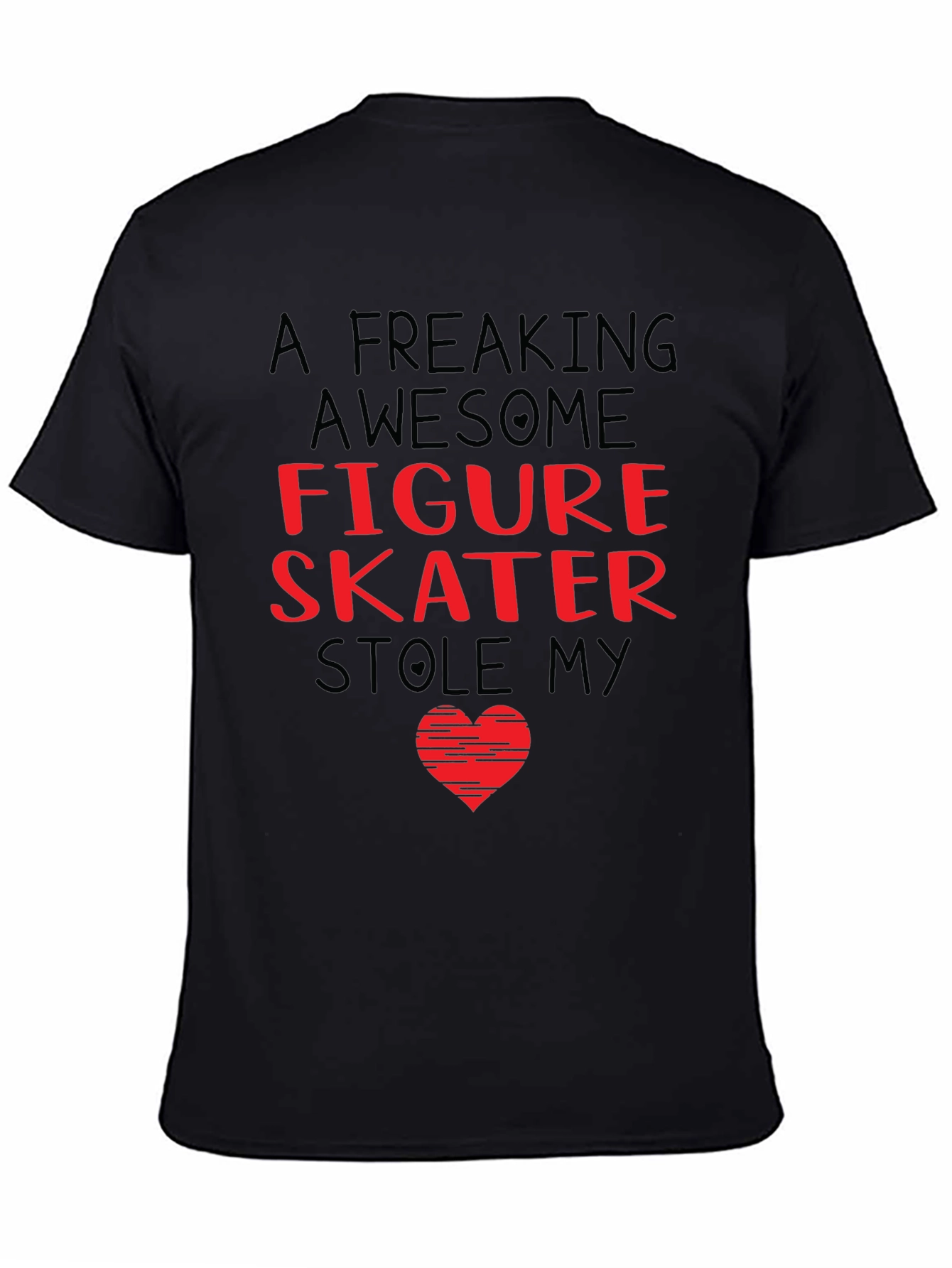 Black Figure Skater Stole My Heart T-Shirt view 4
