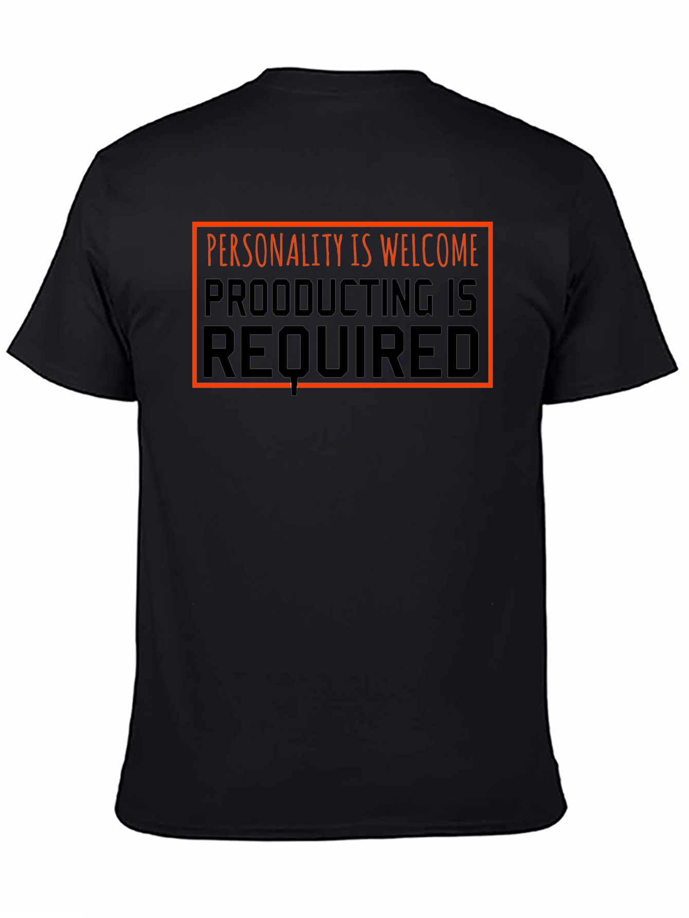 Black Personality Welcome Graphic Tee - Black view 4