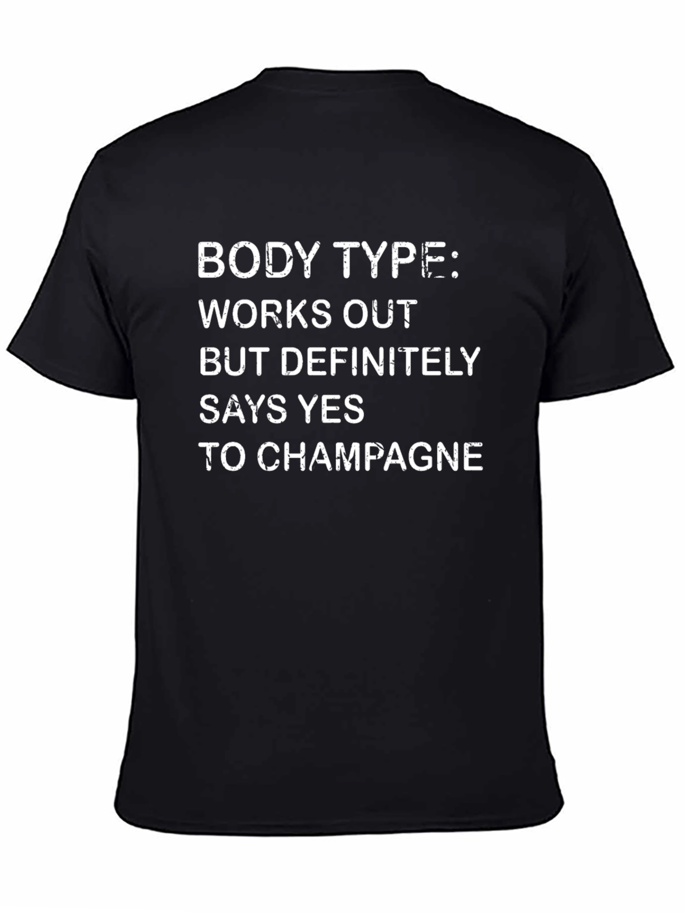 Black Funny Workout & Champagne T-Shirt view 4