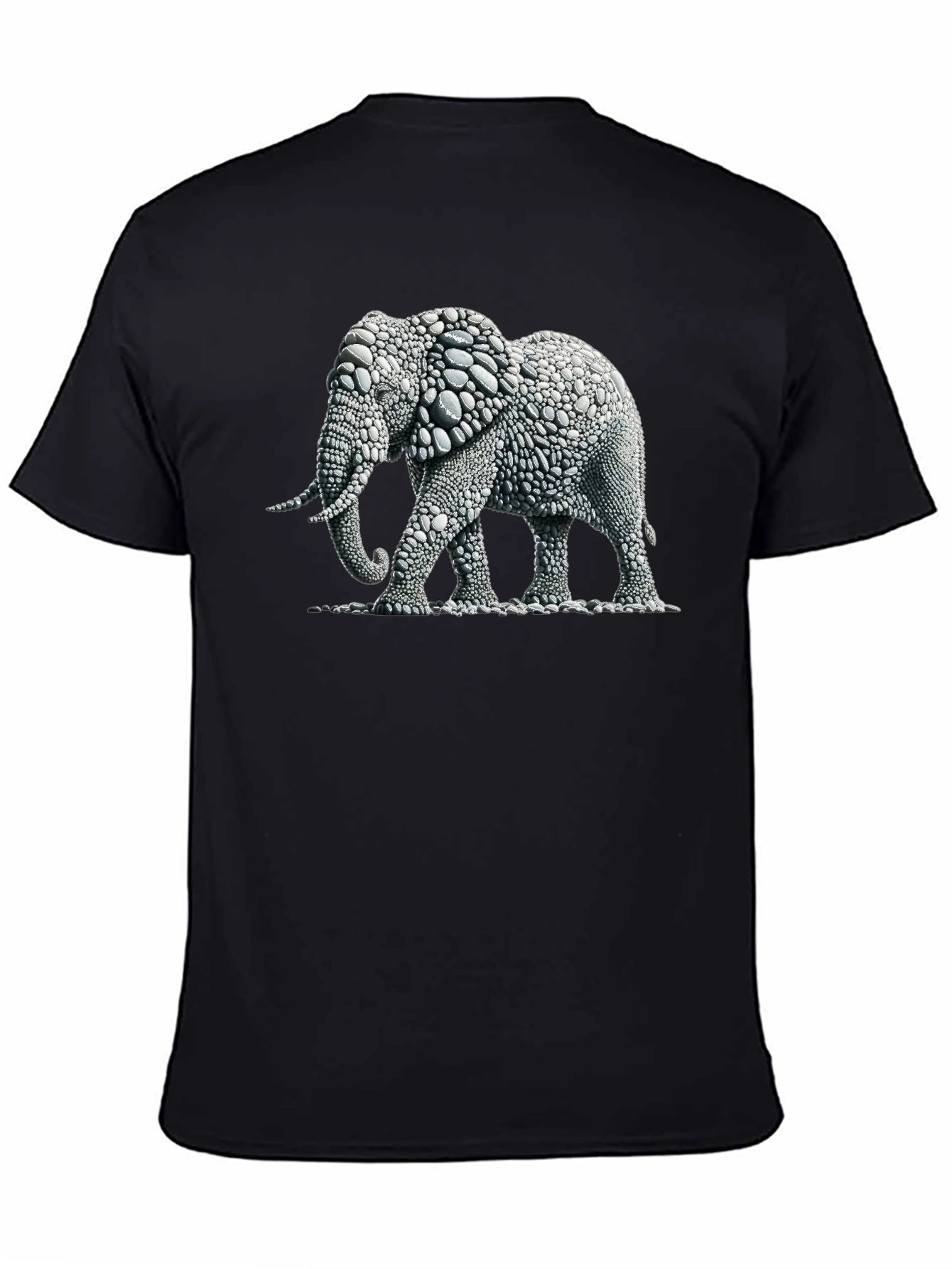 Black Elephant Graphic Black T-Shirt view 4