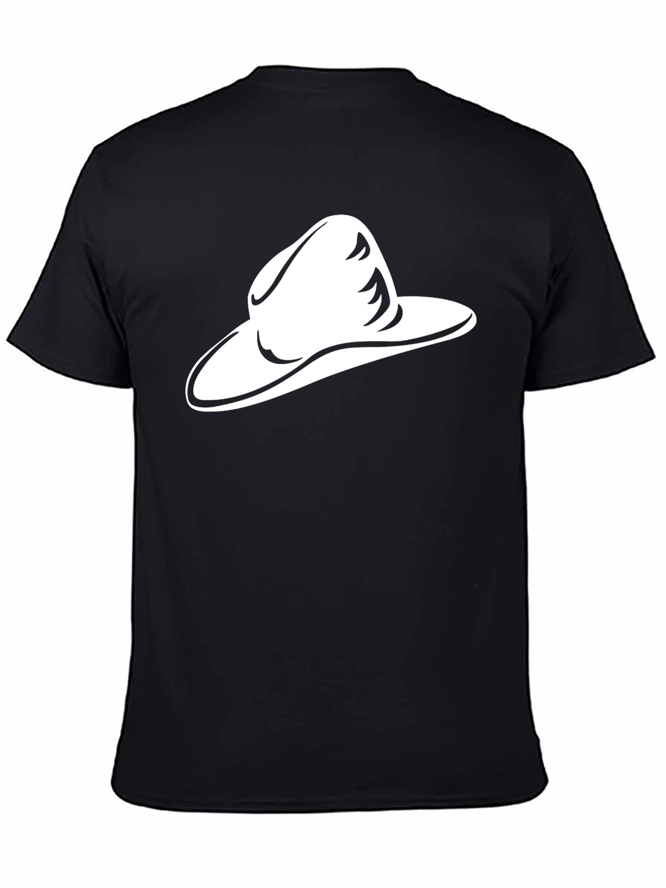 Black Cowboy Hat Graphic T-Shirt - Black view 4