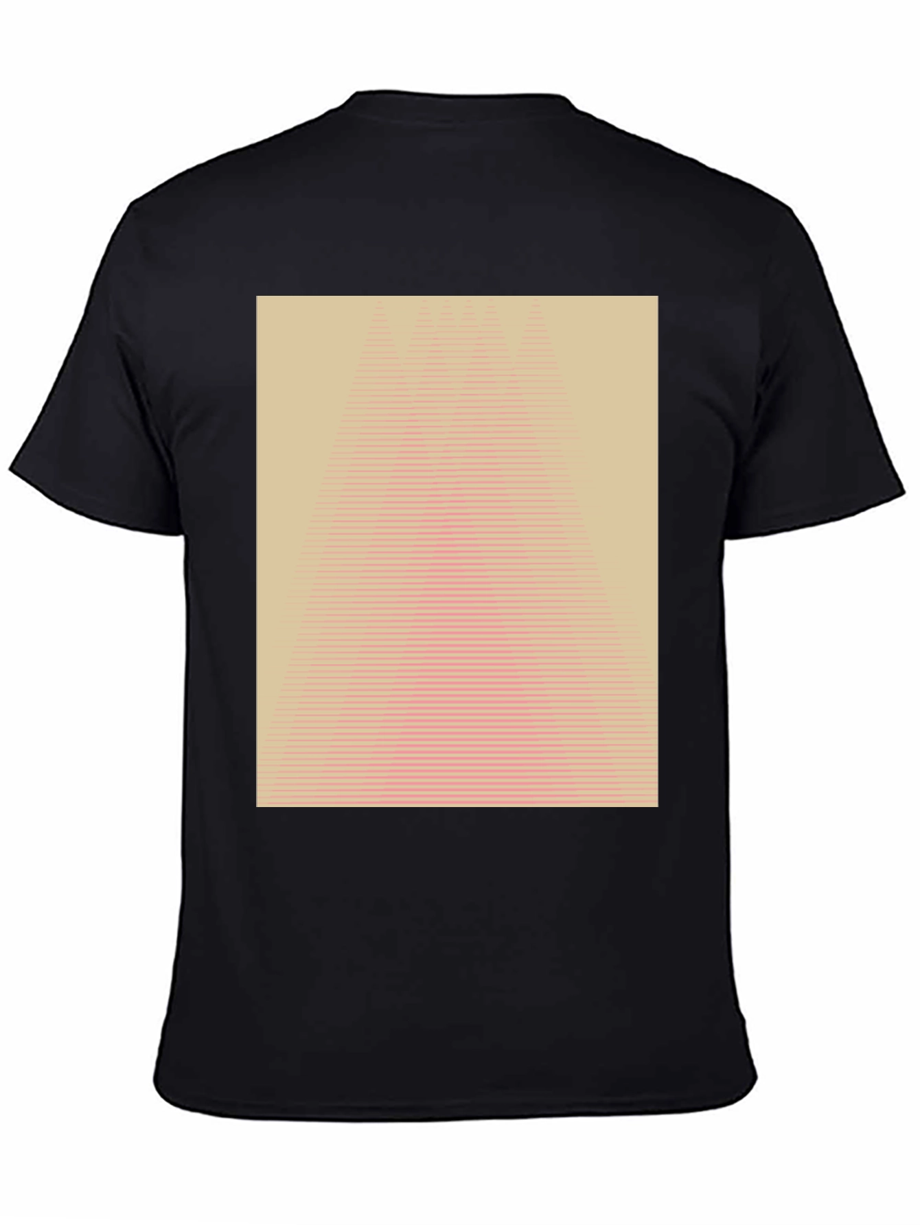 Black Geometric Illusion Tee - Modern Abstract Design view 4