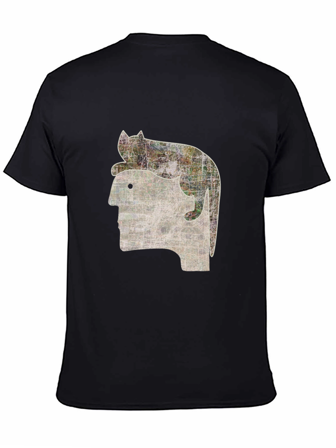 Black Cat on Head Graphic Tee - Quirky Unisex T-Shirt view 4