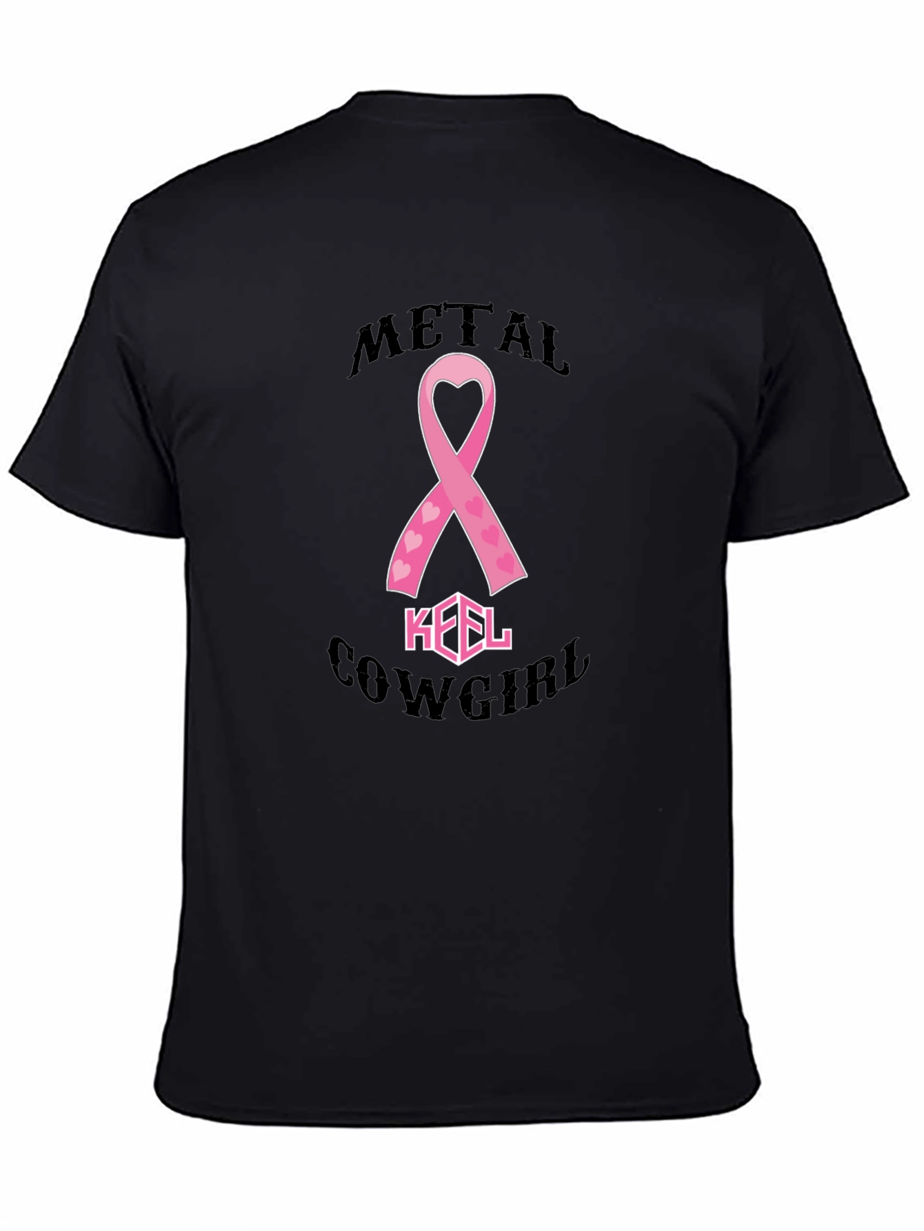 Metal Cowgirl Breast Cancer Awareness T-Shirt - 4