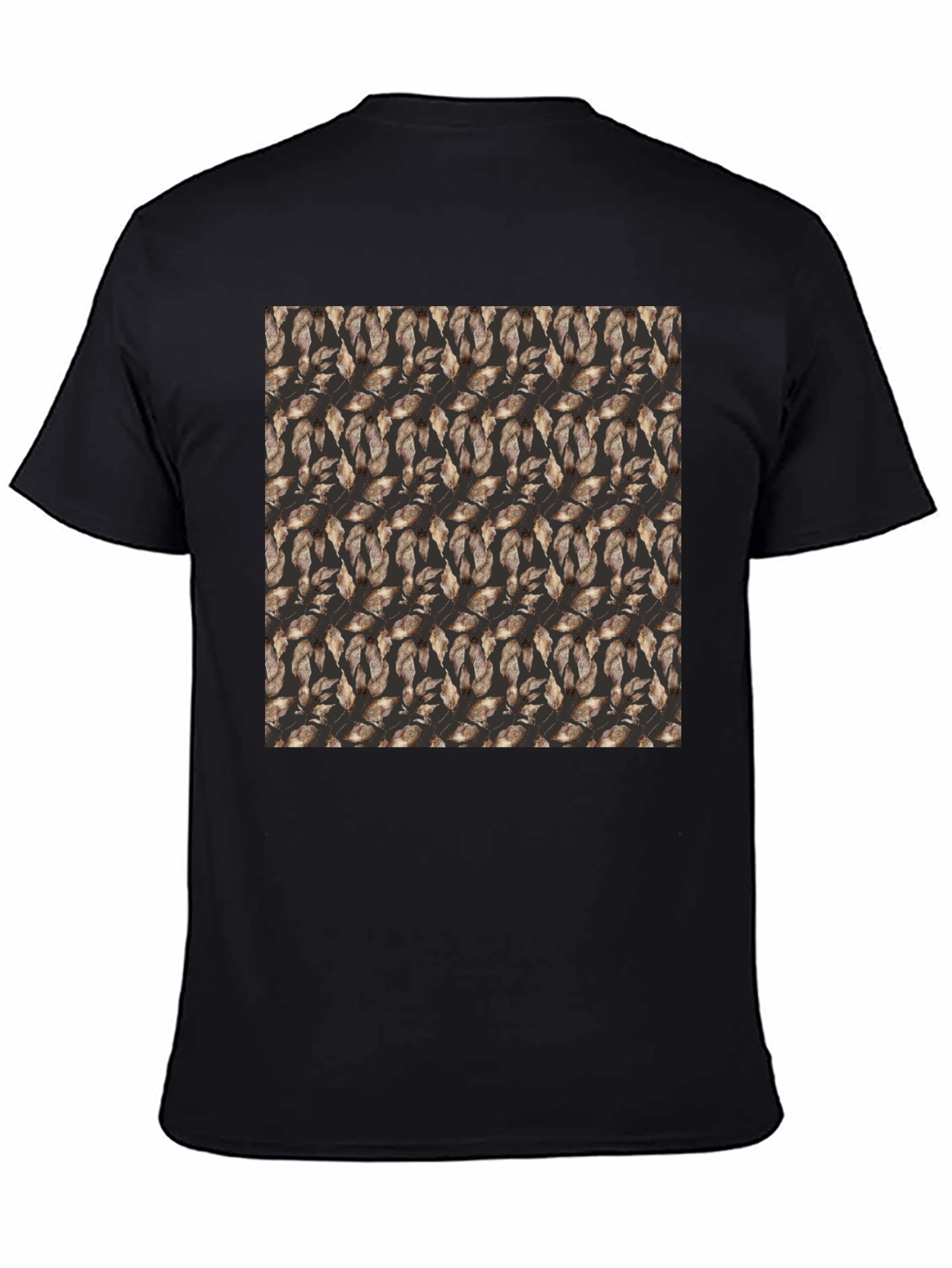 Black Autumn Leaves T-Shirt - Nature Inspired Design view 4