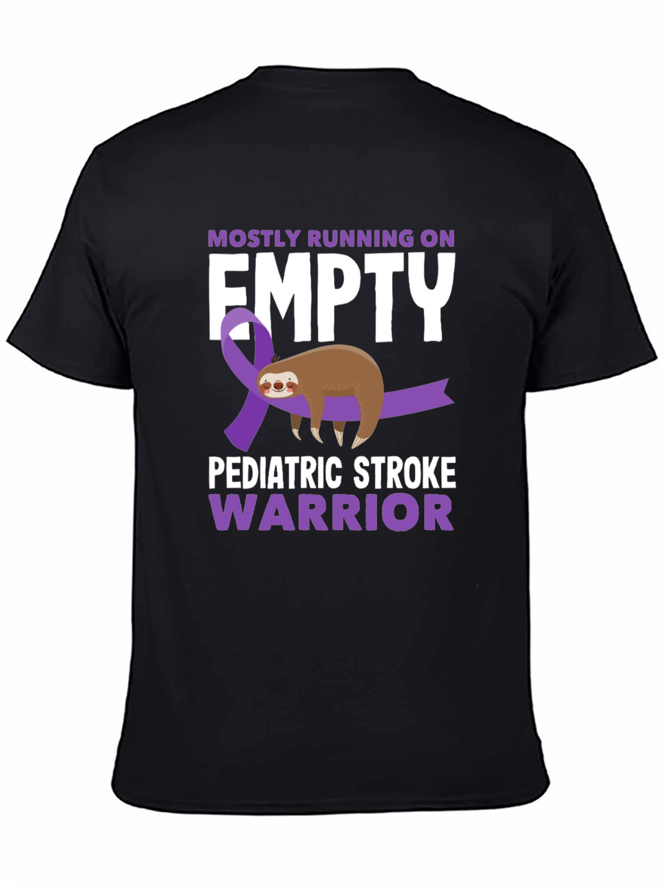 Black Pediatric Stroke Warrior T-Shirt view 4