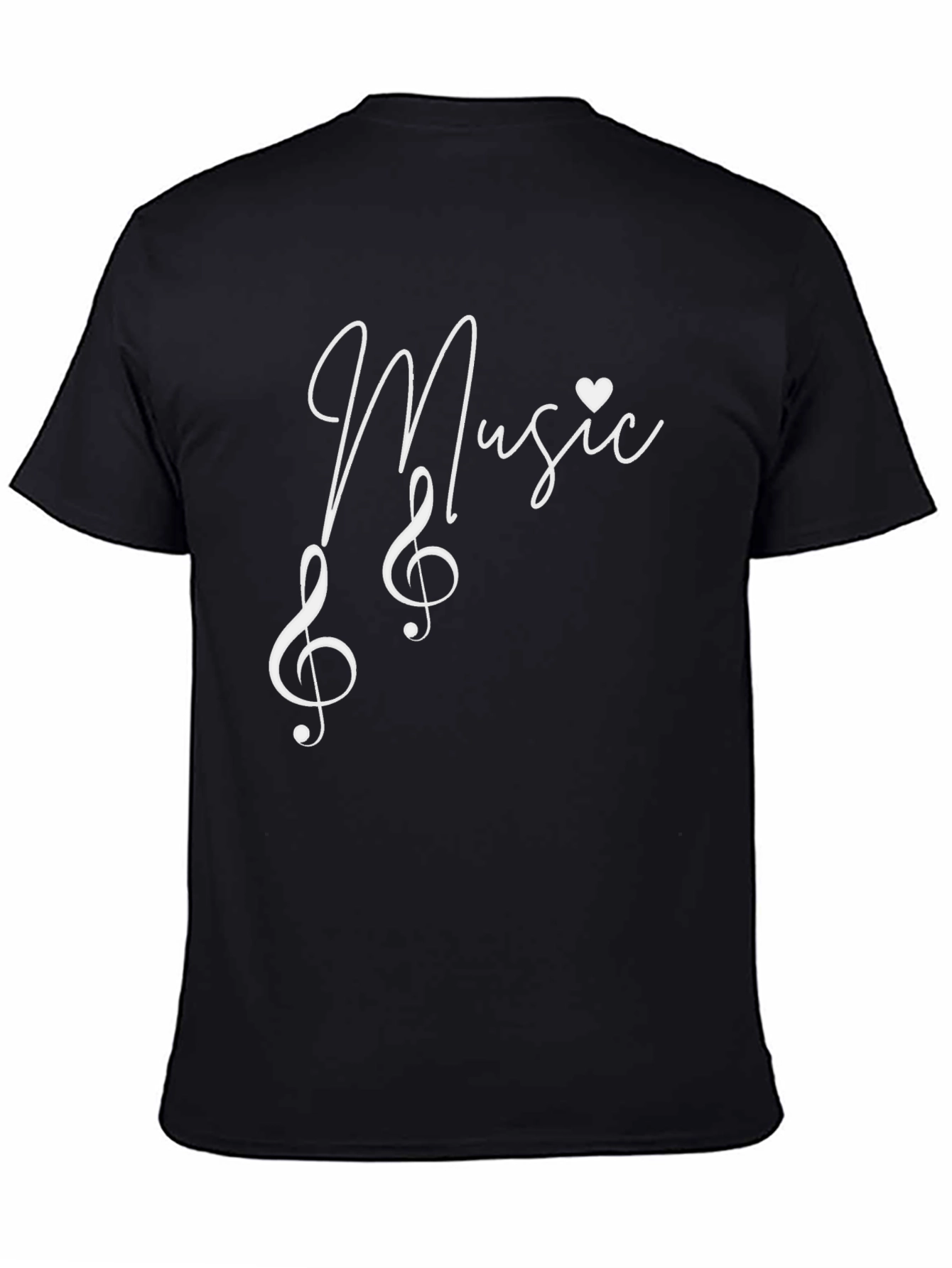 Black Music Heartbeat T-Shirt - Classic Tee for Musicians view 4