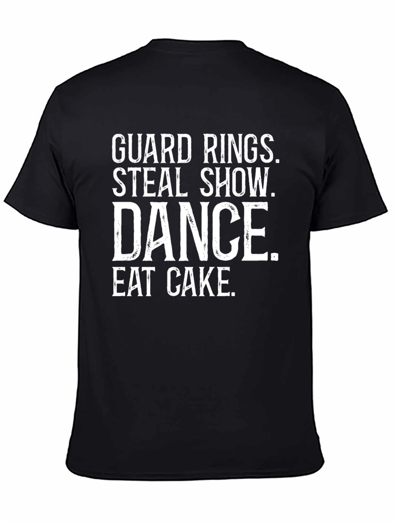 Black Guard Rings Dance Eat Cake Black T-Shirt view 4
