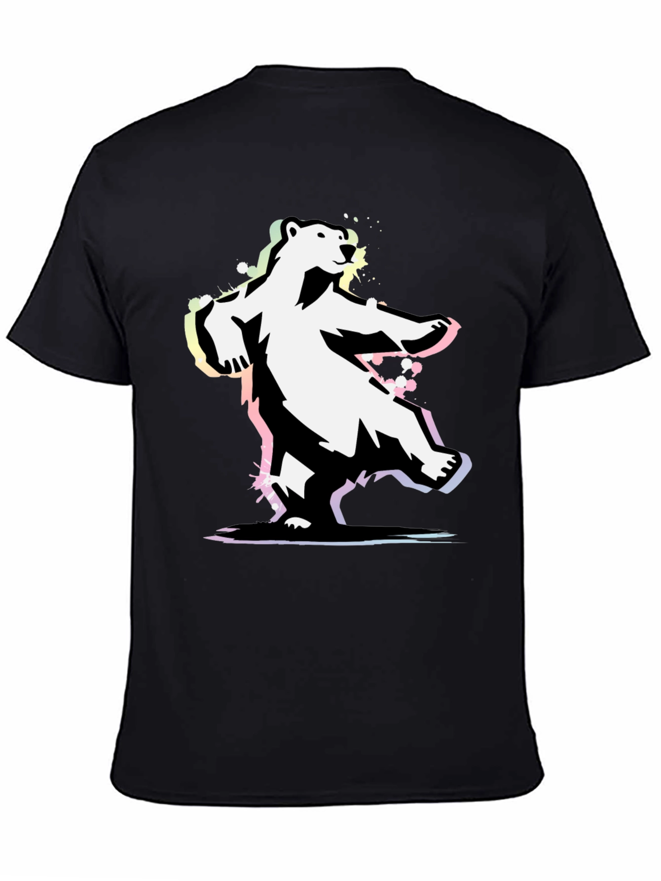 Black Cool Bear Graphic Tee - Black T-Shirt view 4