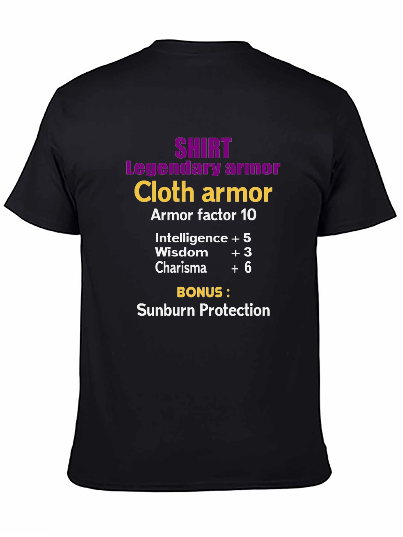 Black Legendary Cloth Armor Shirt - Sunburn Protection view 4