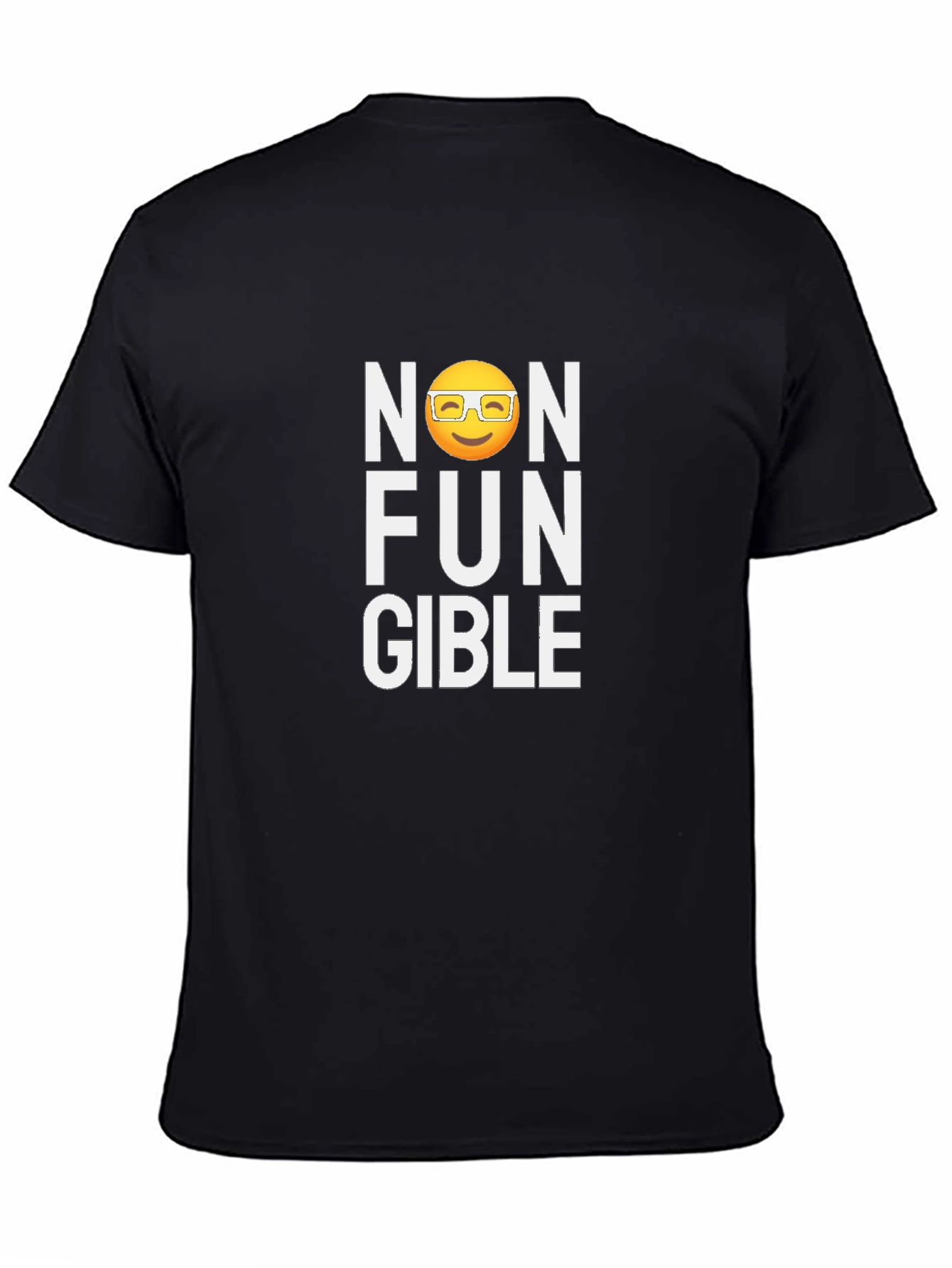 Black Non Fungible Emoji Graphic Tee view 4