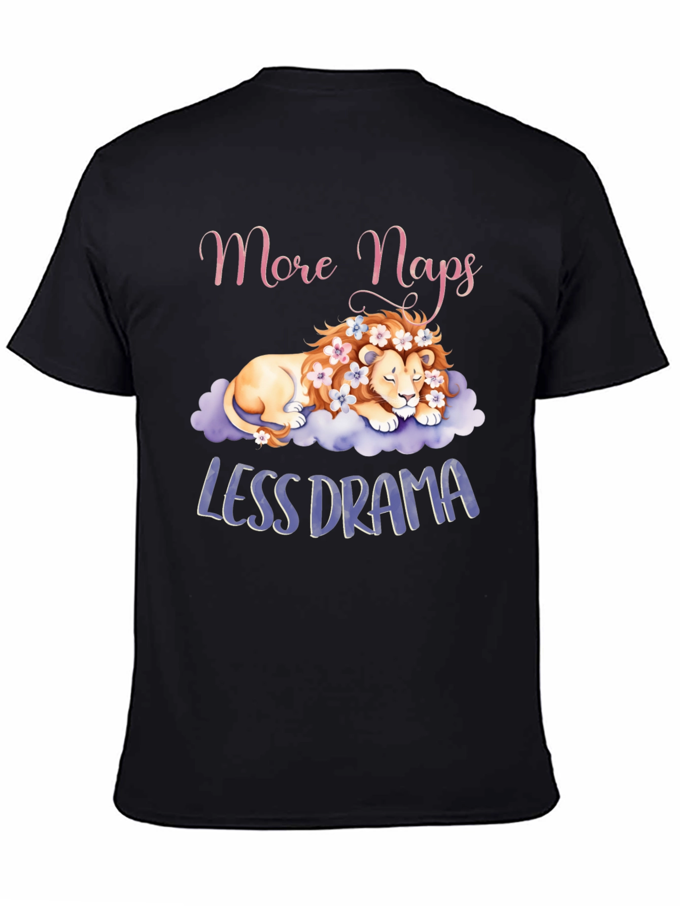 Black More Naps Less Drama Graphic T-Shirt view 4