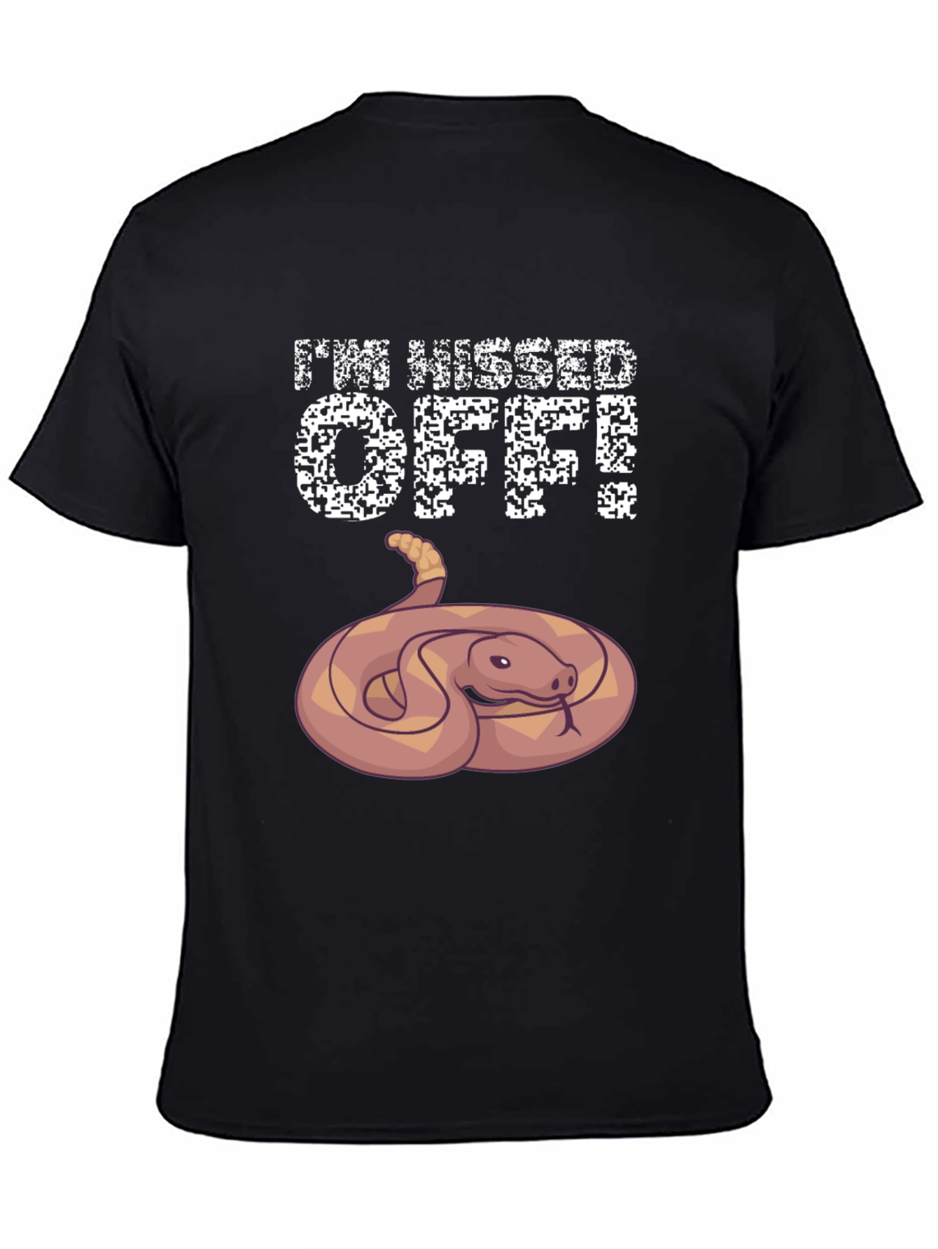 Black Hissed Off Snake Graphic Tee view 4