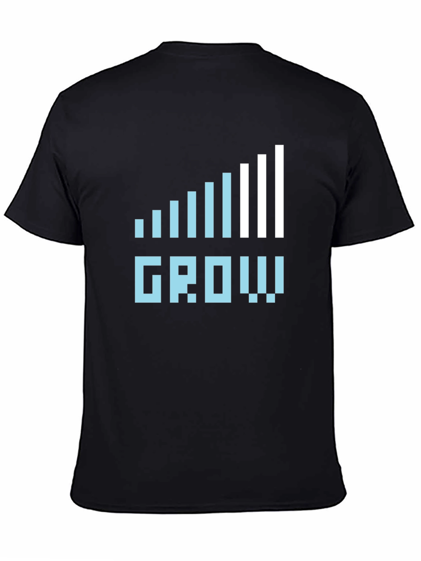 Black Grow Graphic Tee - Black Casual Cotton T-Shirt view 4