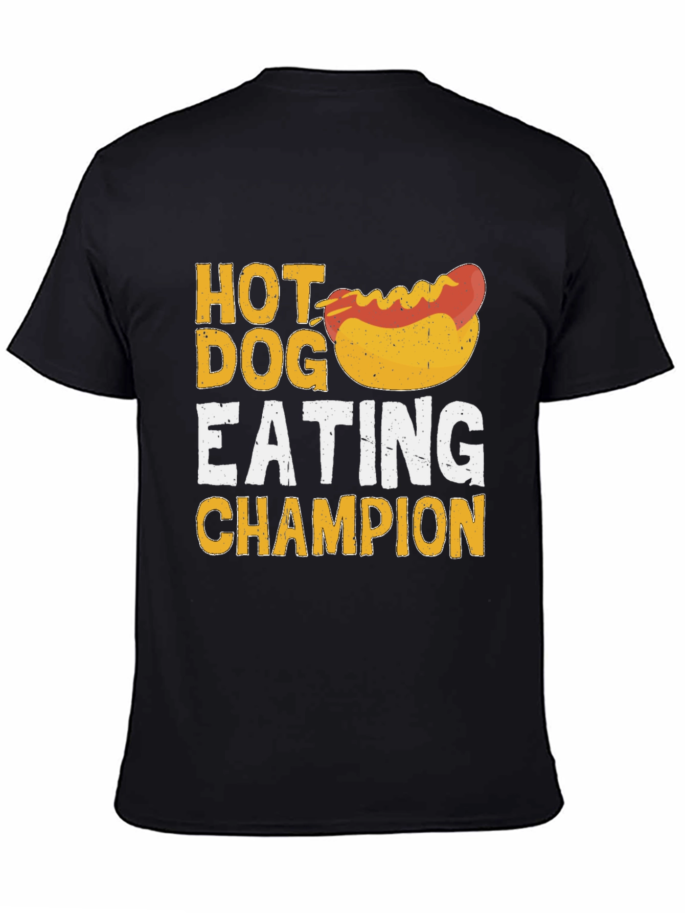 Black Hot Dog Eating Champion Graphic T-Shirt view 4