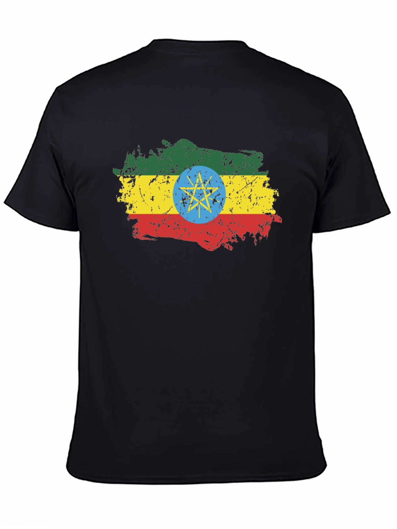 Ethiopia Flag T-Shirt - Distressed Graphic Tee - 4