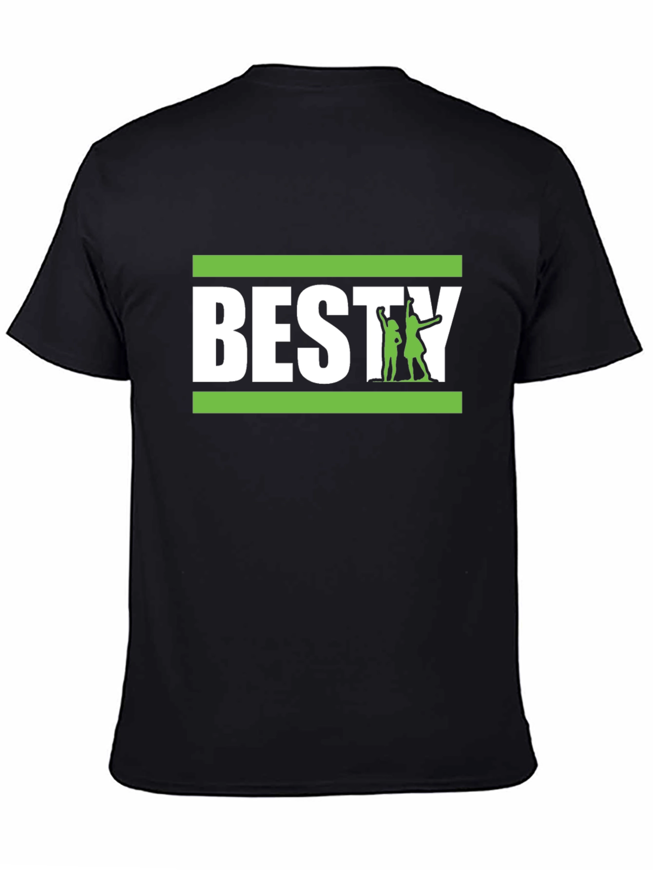 Black Besty Graphic Tee - Black Cotton Blend T-Shirt view 4