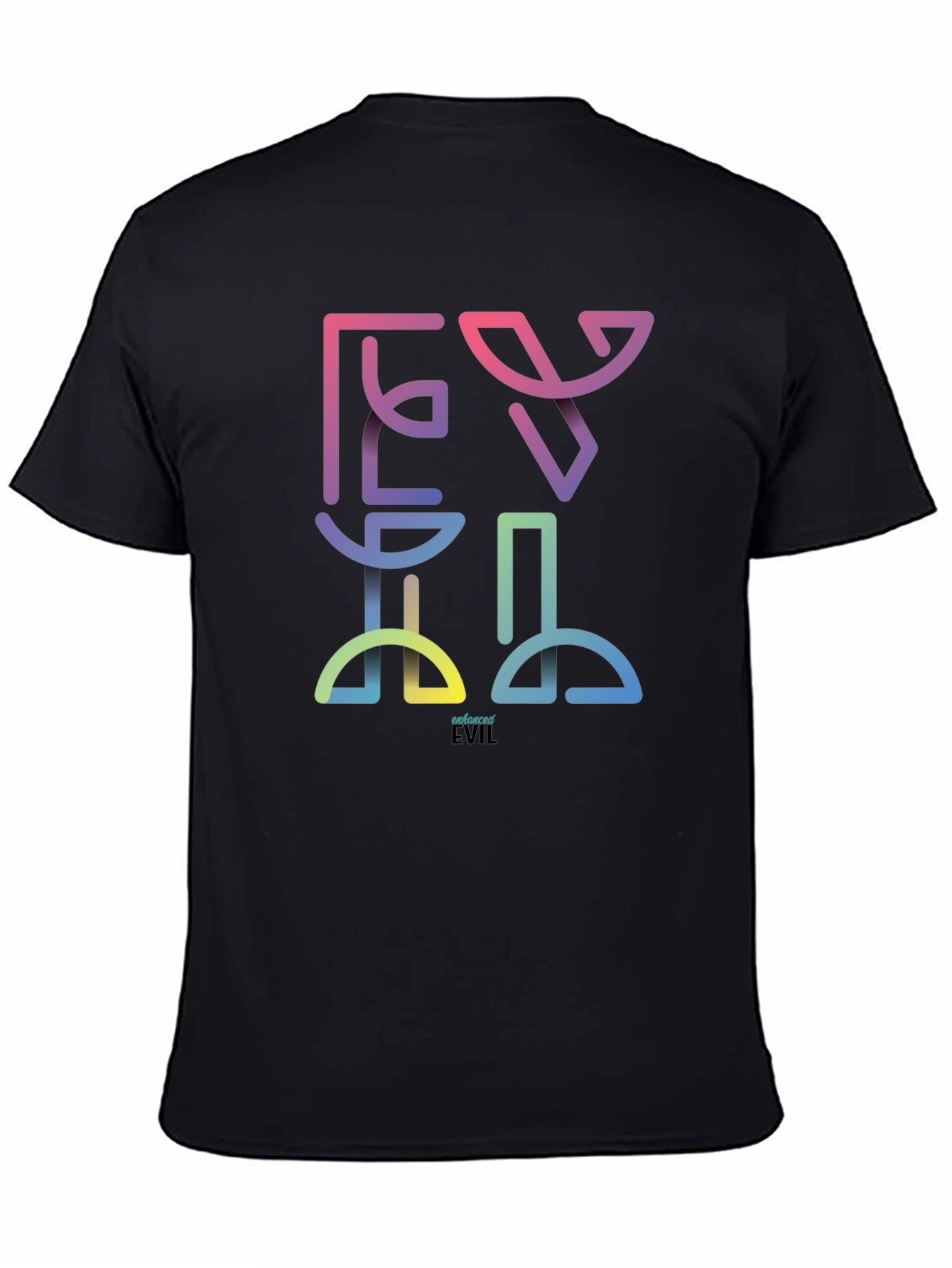 Black Enhanced Evil Rainbow T-Shirt view 4