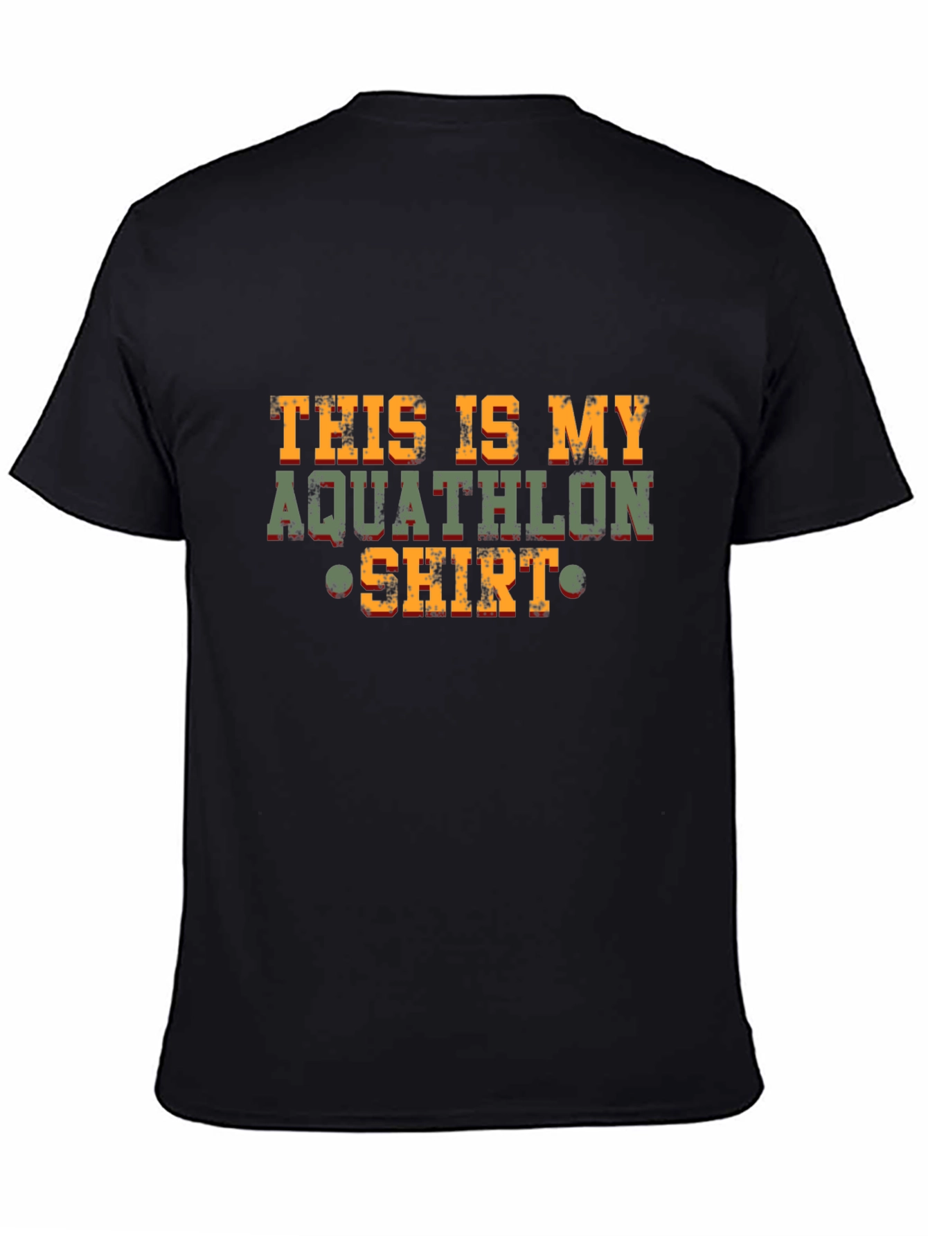 Black Aquathlon Shirt - Sports Event Tee - Running & Swimming Gift view 4