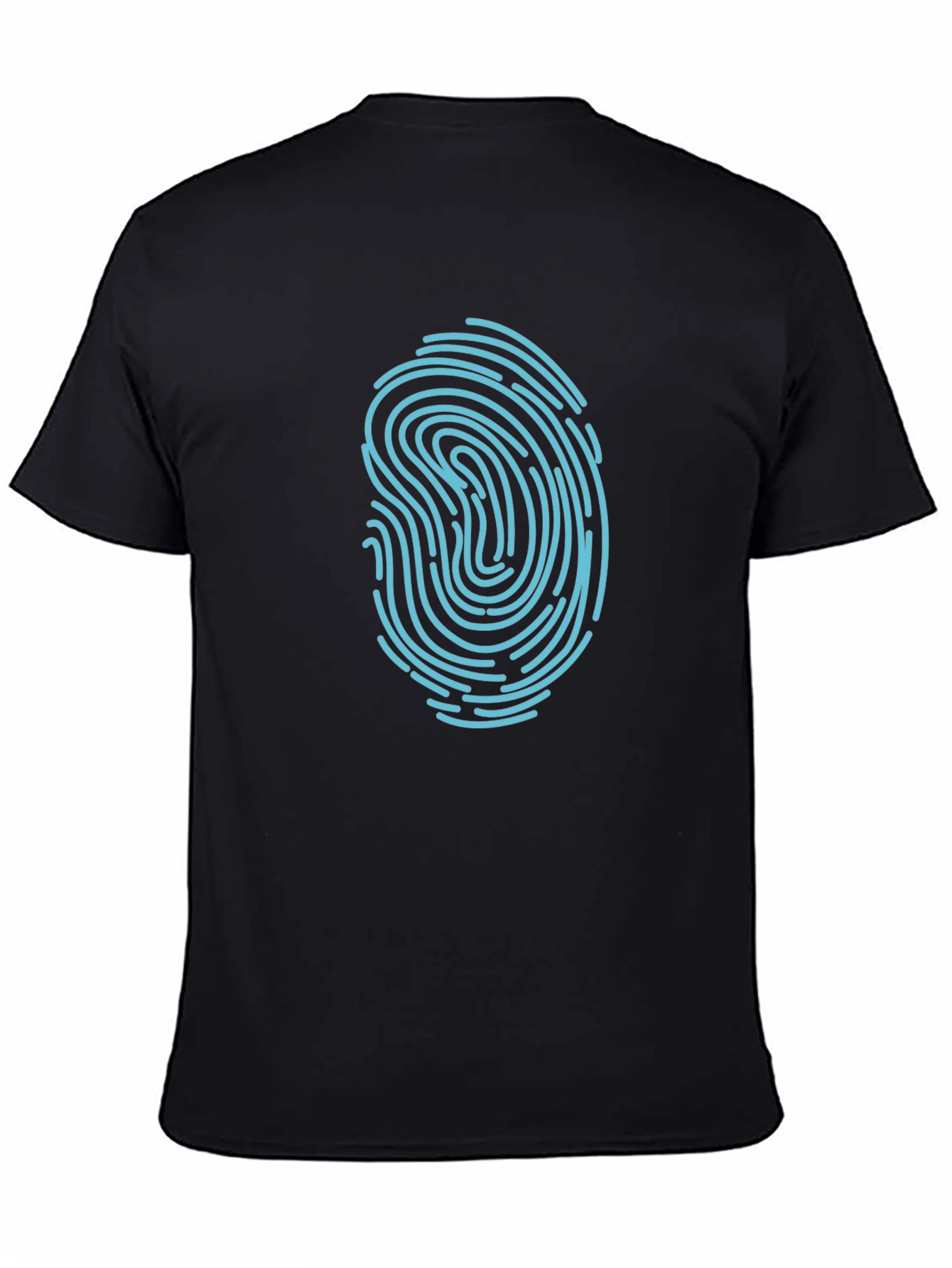 Black Fingerprint Graphic Black T-Shirt view 4