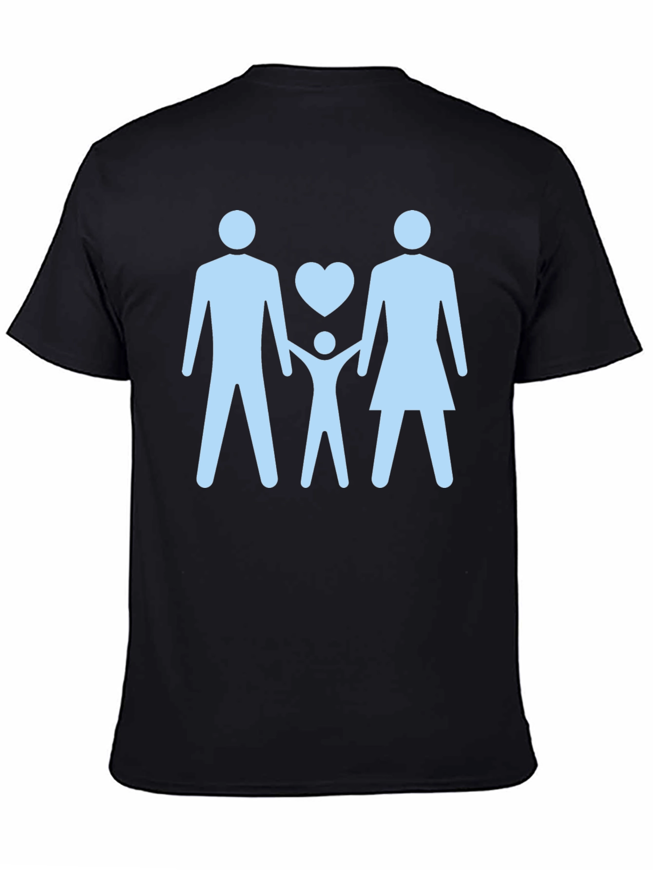Black Family Love Graphic Print Black T-Shirt view 4
