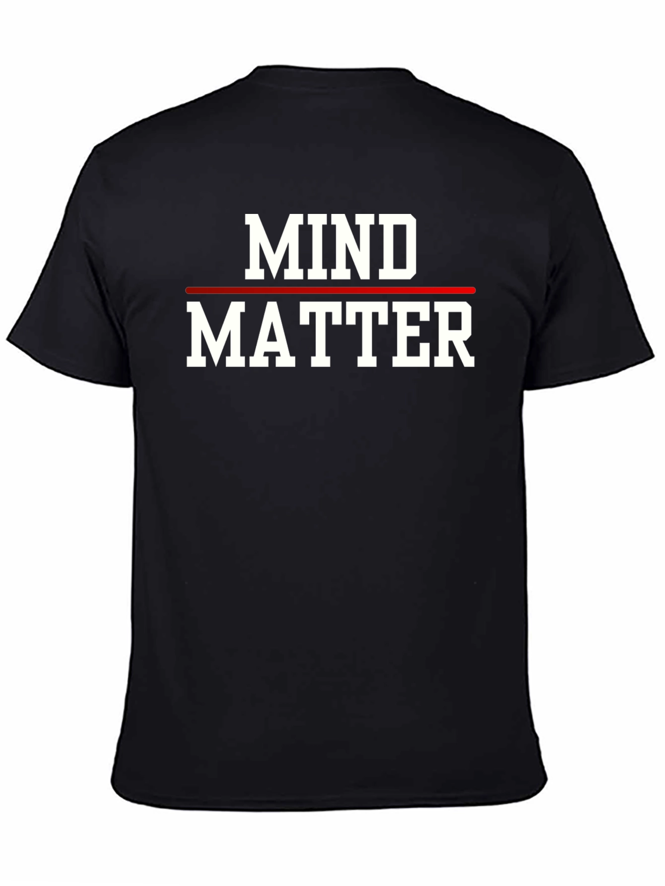 Black Mind Over Matter Graphic Tee - Unisex Black T-Shirt view 4