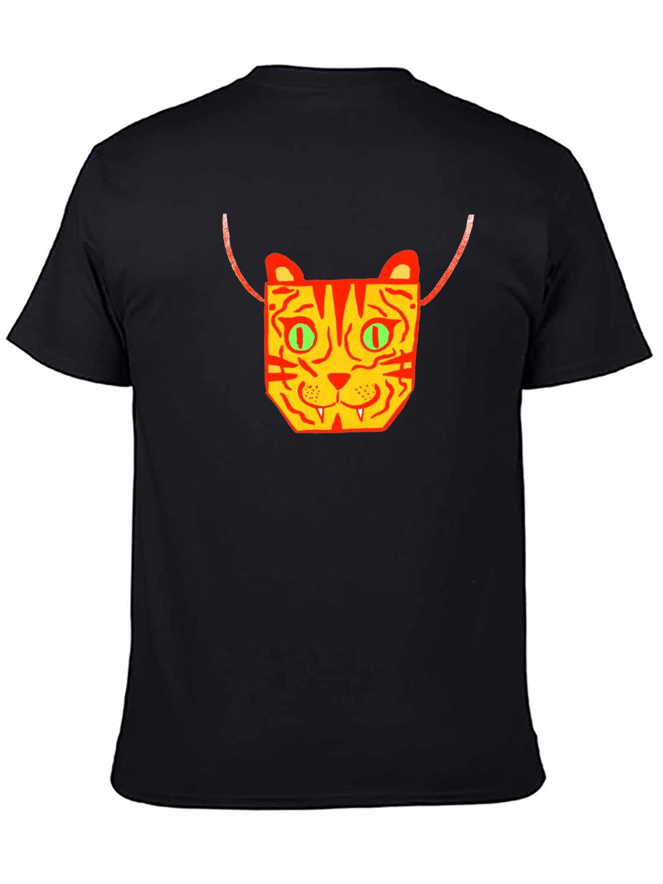 Black Graphic Cat T-Shirt - Cool & Unique Design view 4