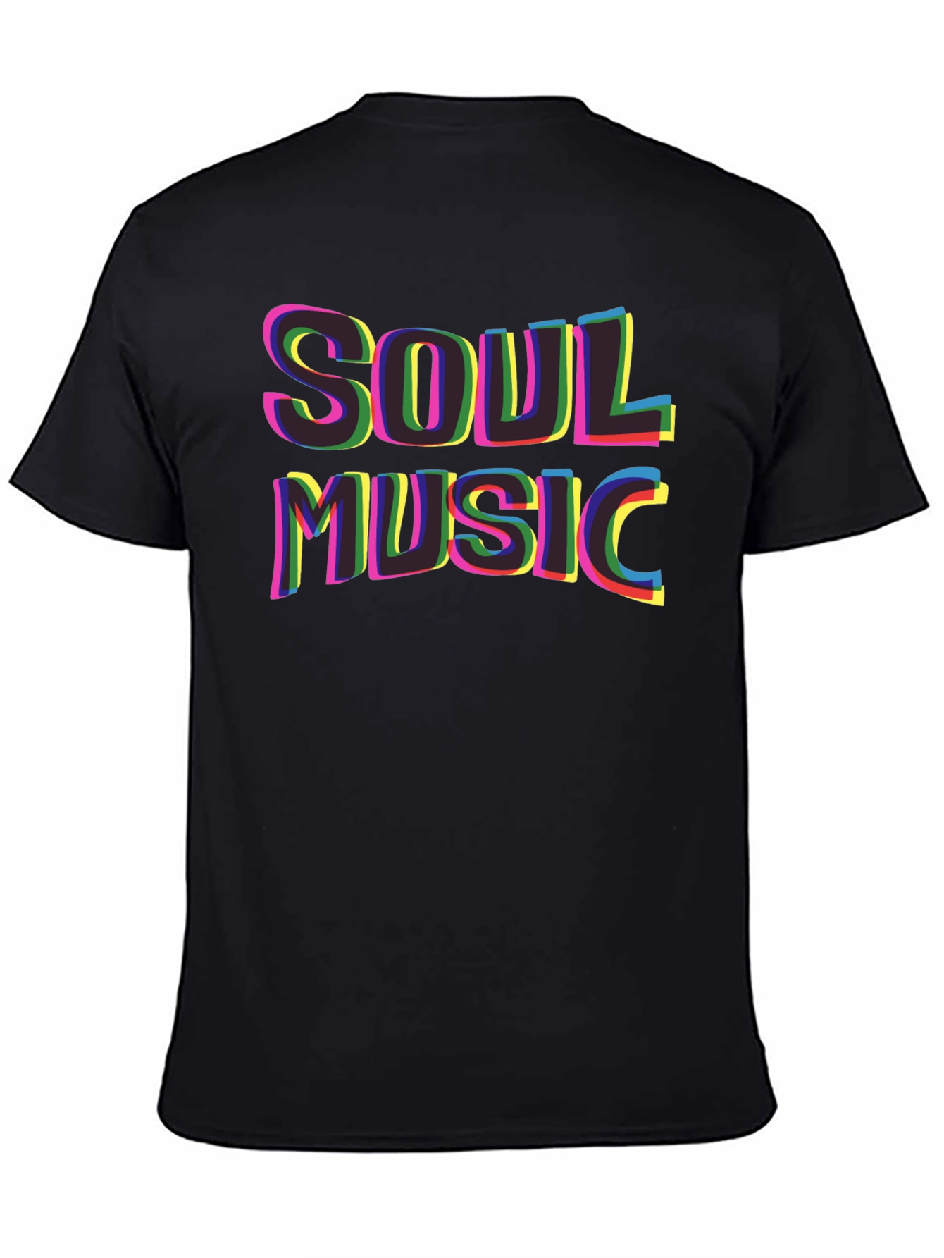 Black Soul Music Graphic T-Shirt - Retro Style view 4