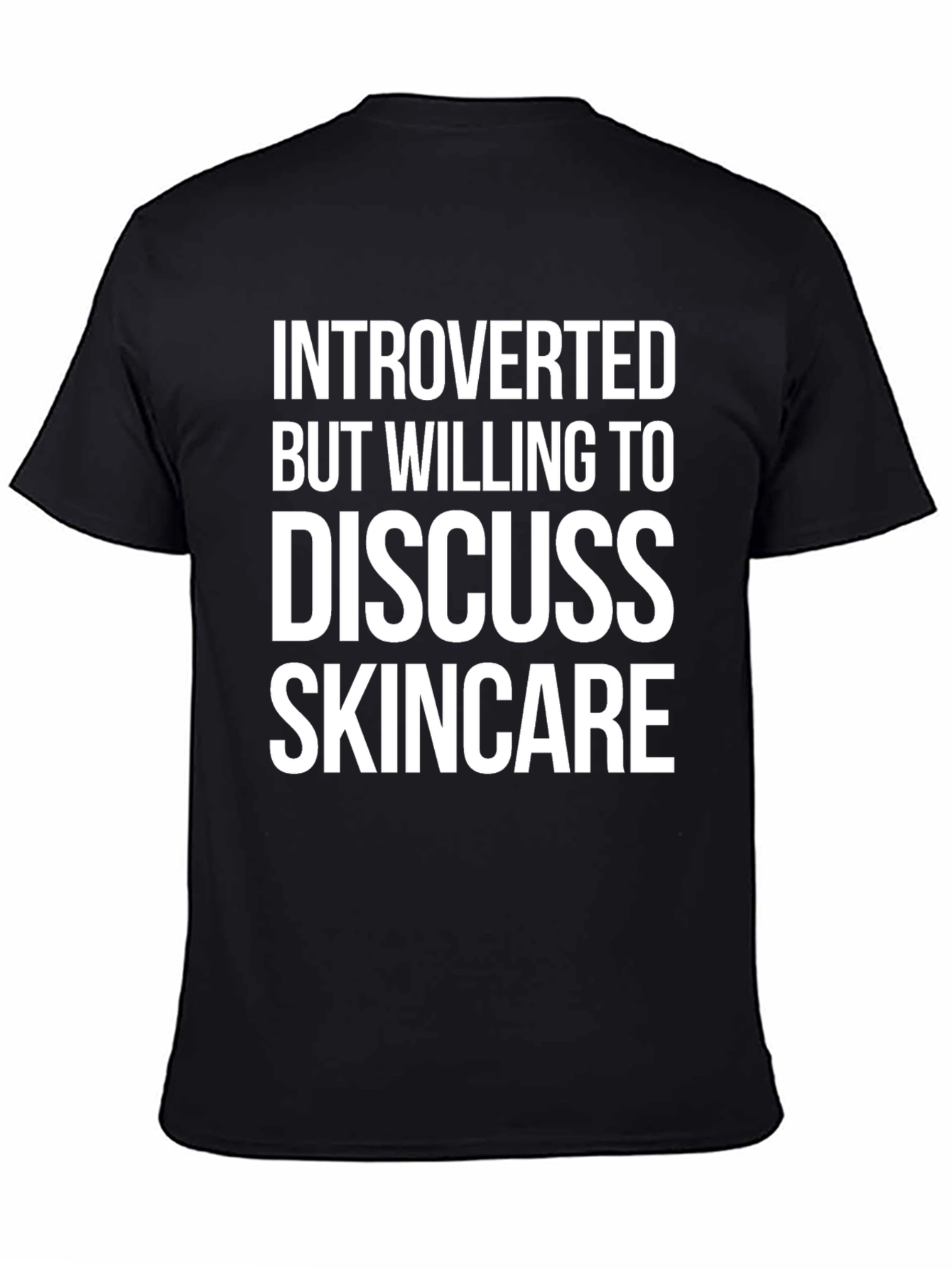 Introverted Skincare T-Shirt - Black Cotton Tee - 4