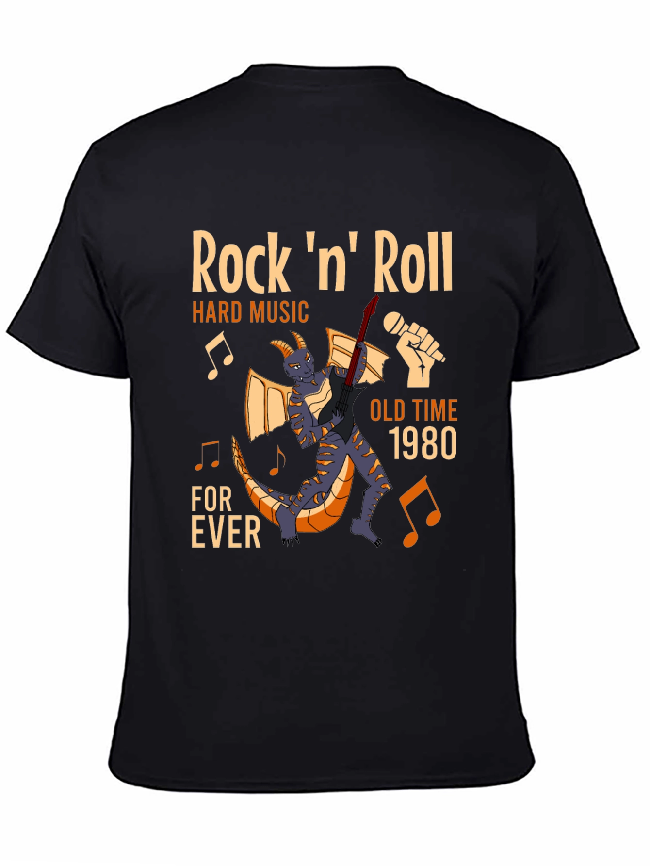Black Rock 'n' Roll Dragon Graphic Tee view 4