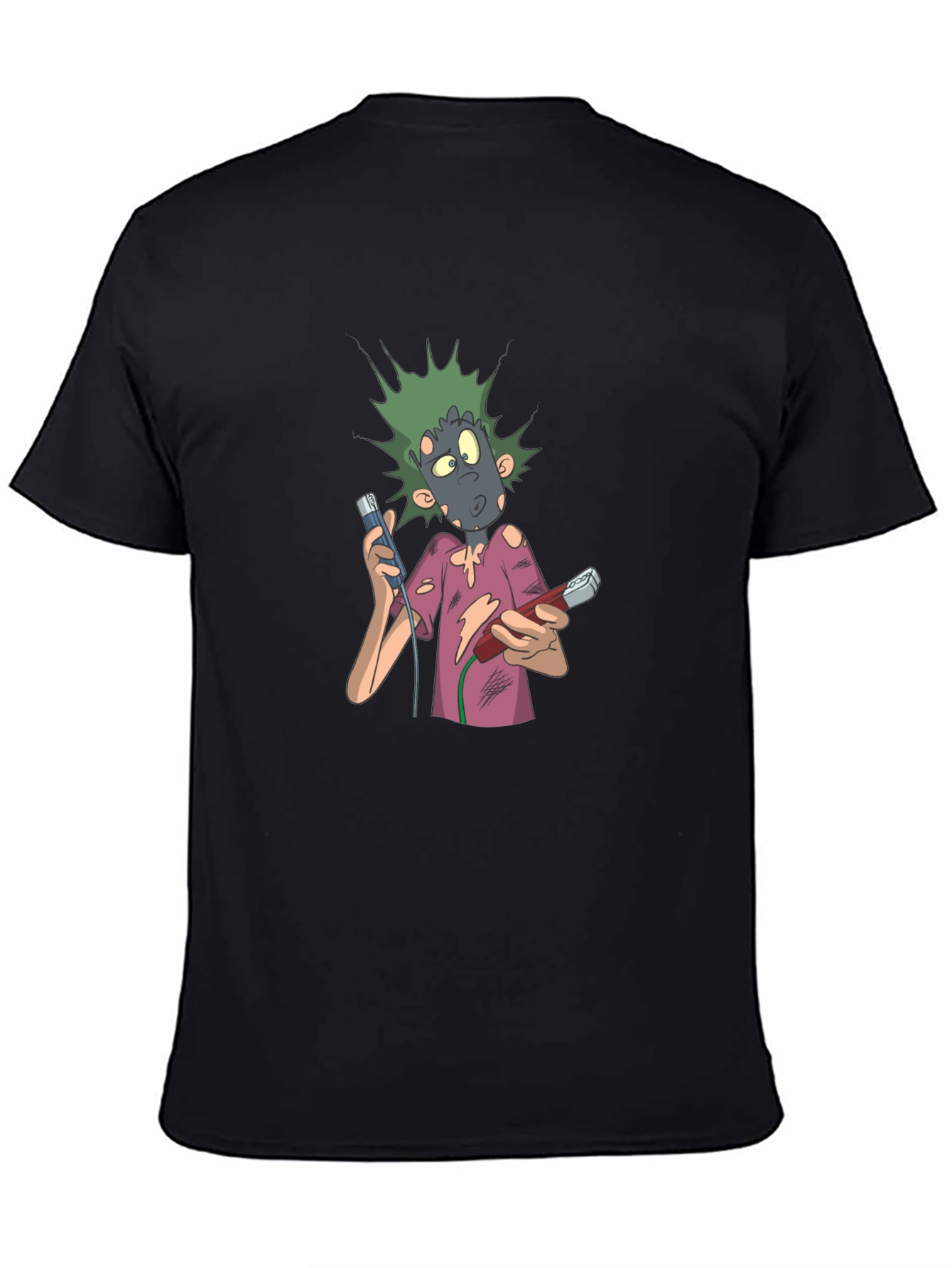 Black Cartoon Character Graphic T-Shirt view 4
