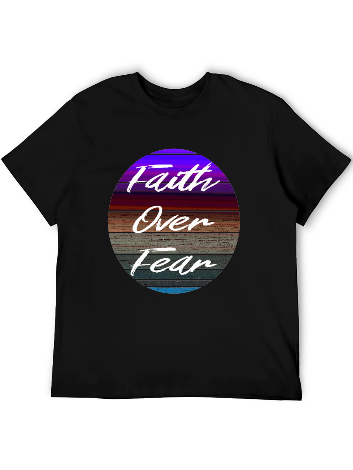 Black Faith Over Fear Graphic Tee view 5