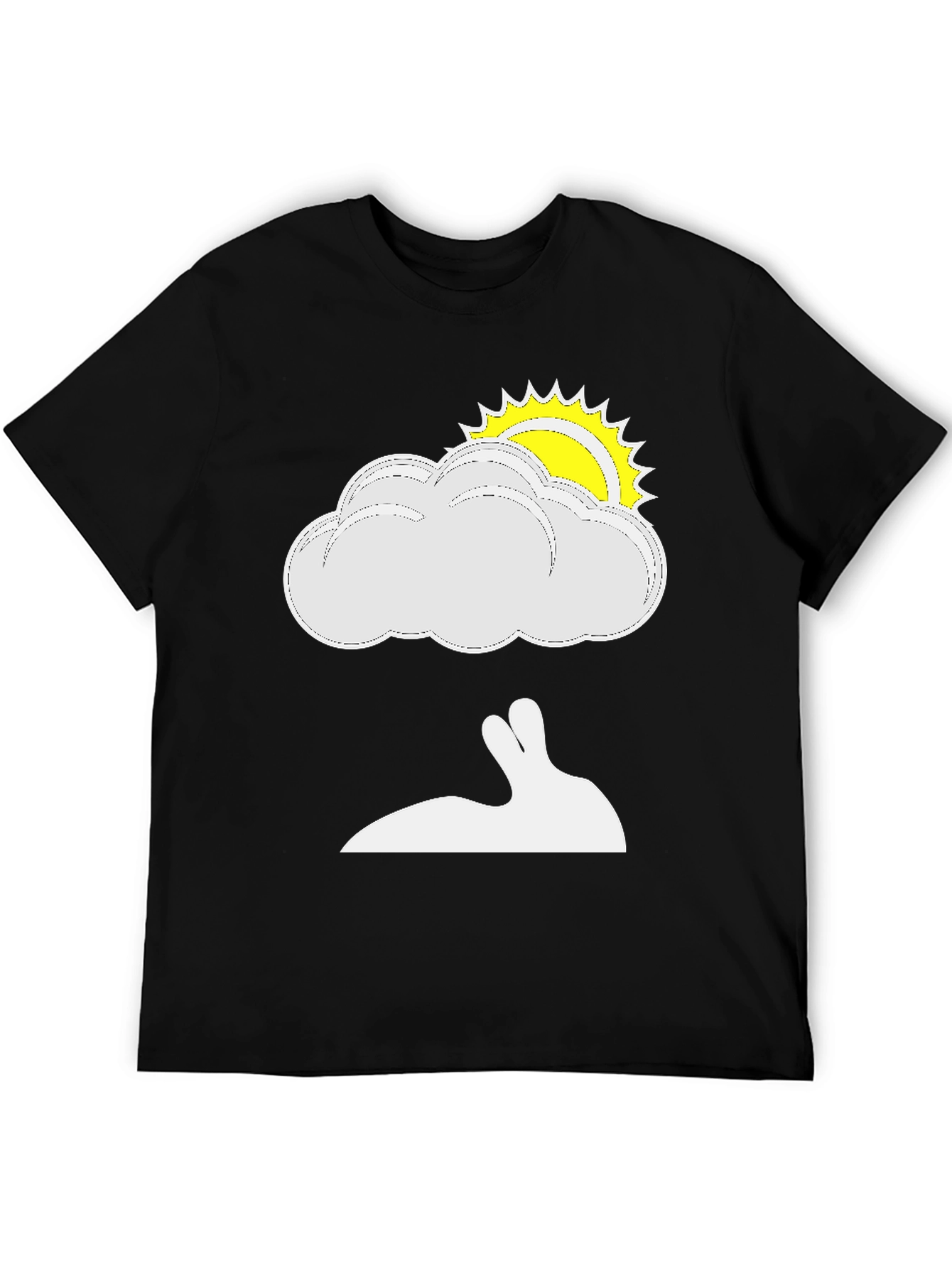 Black Cloud & Rabbit Graphic Tee view 5