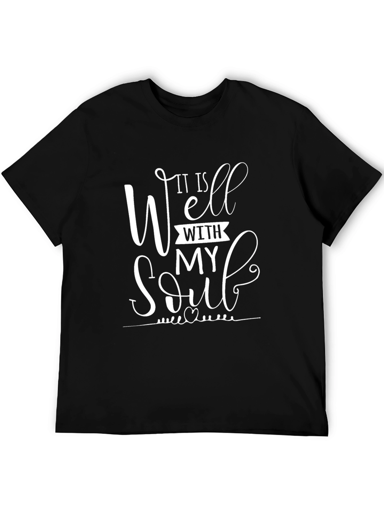Black It Is Well With My Soul Black T-Shirt view 5