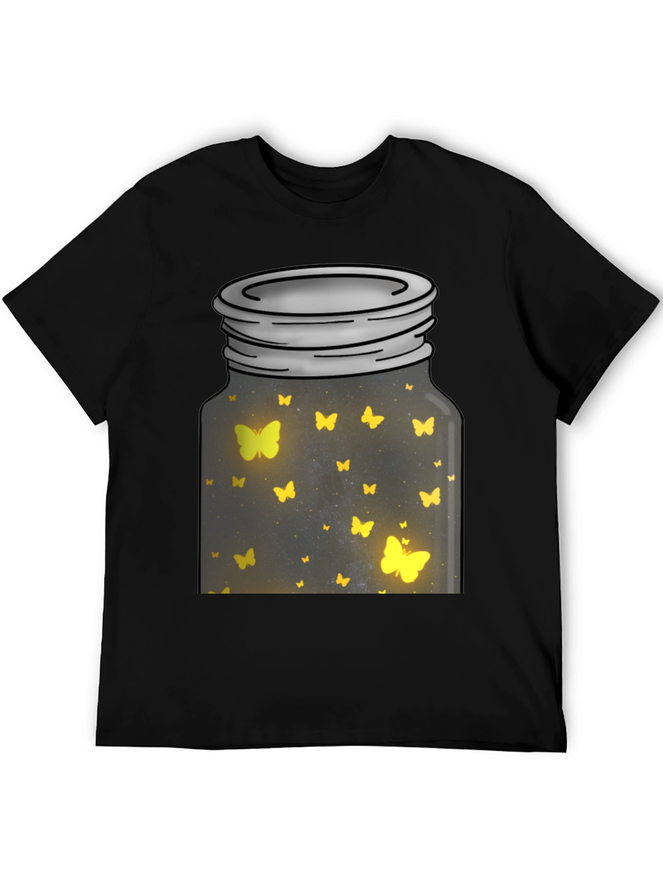 Black Butterfly Jar Graphic Tee view 5