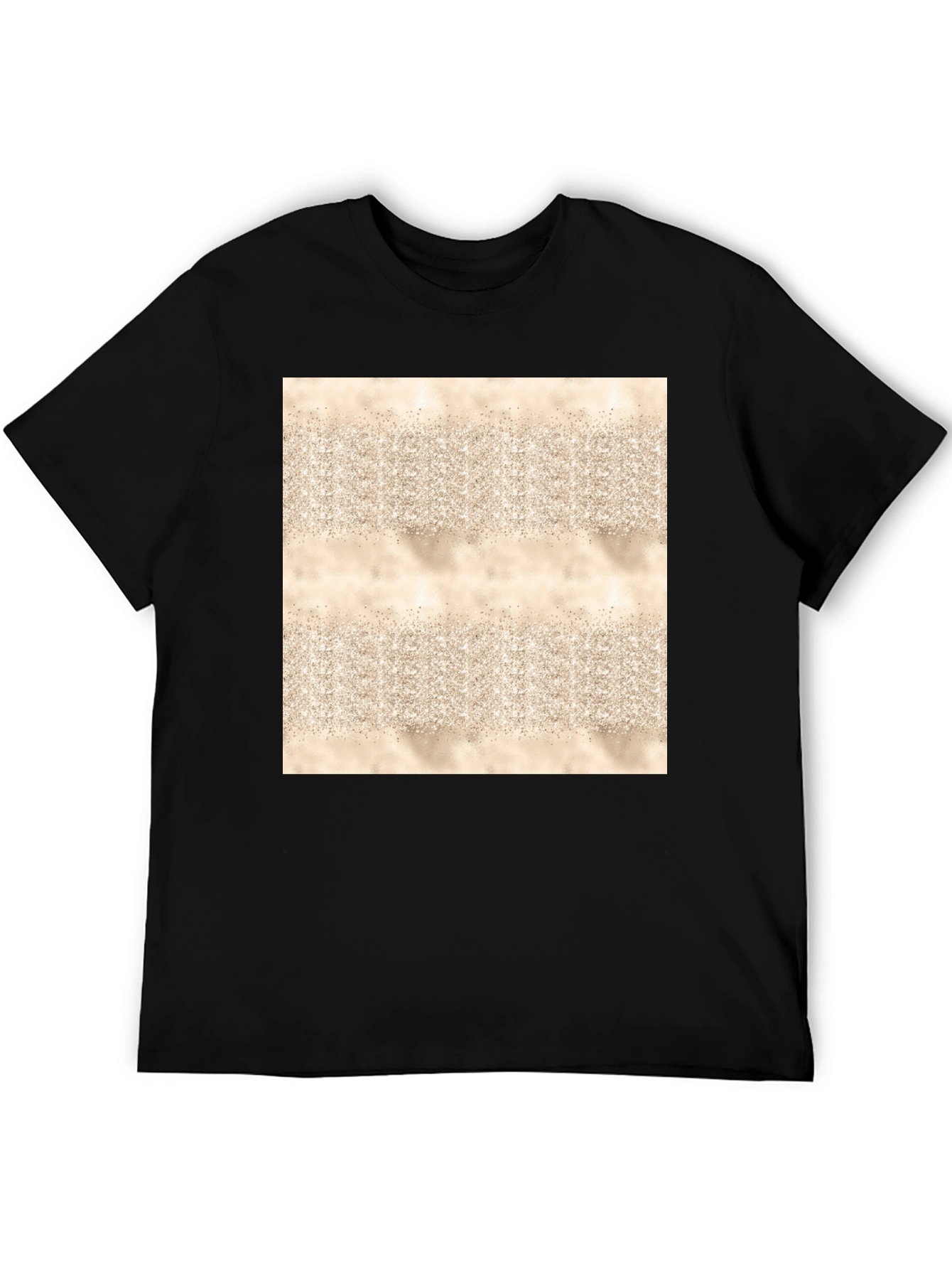Black Abstract Pattern Black T-Shirt view 5