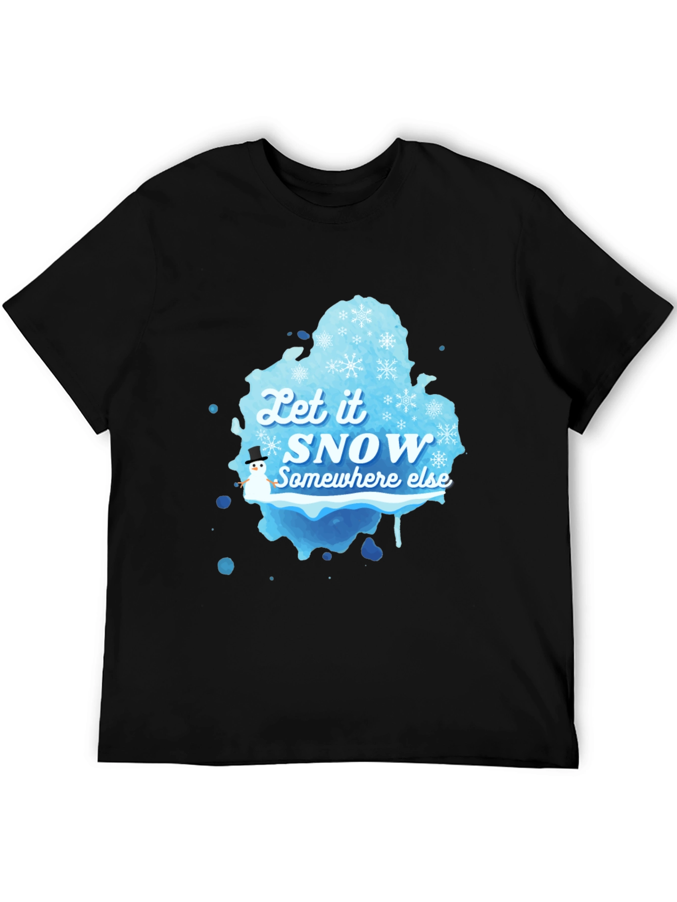 Black Let it Snow Graphic T-Shirt view 5