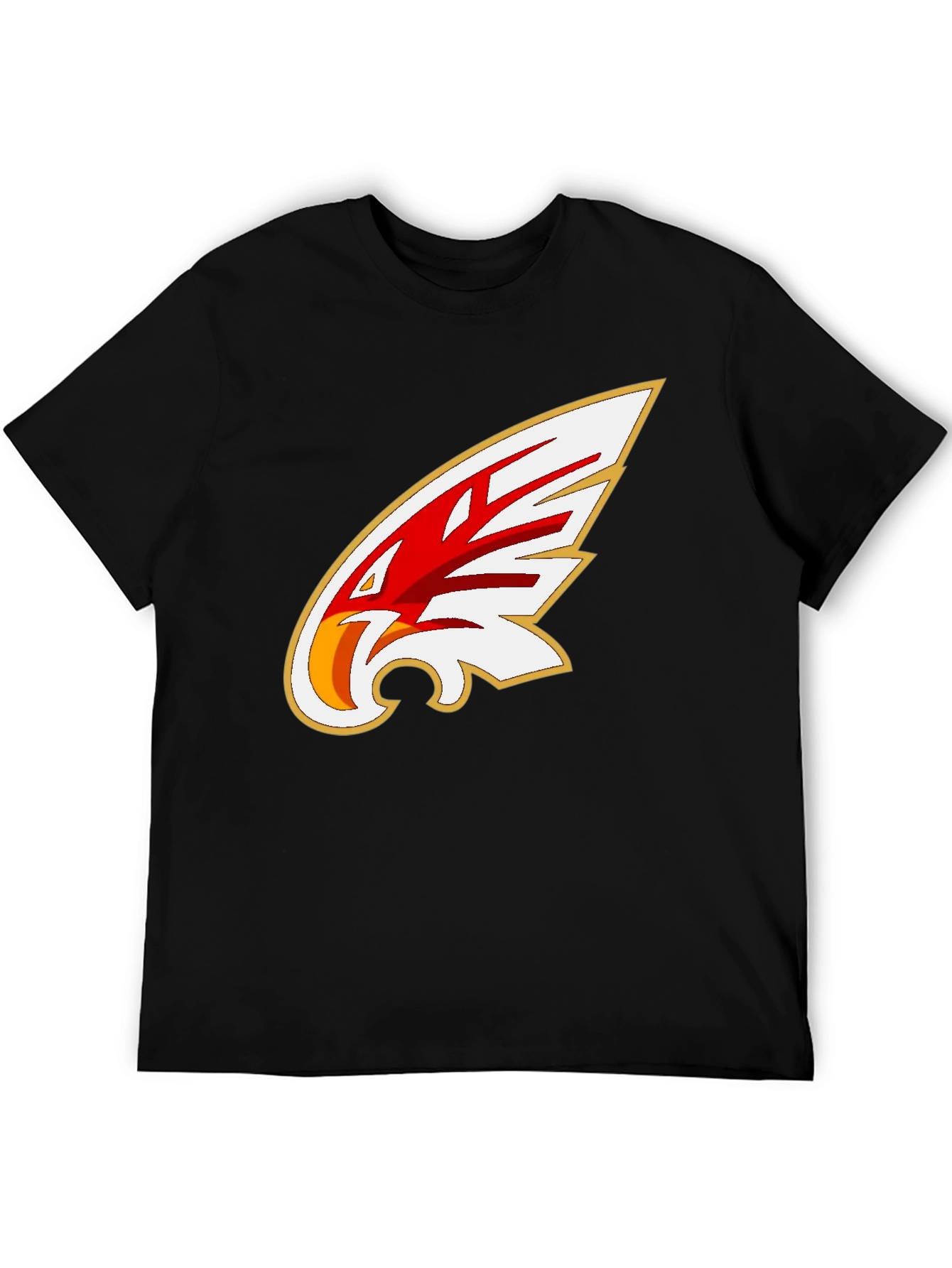 Black Eagle Design Black T-Shirt view 5