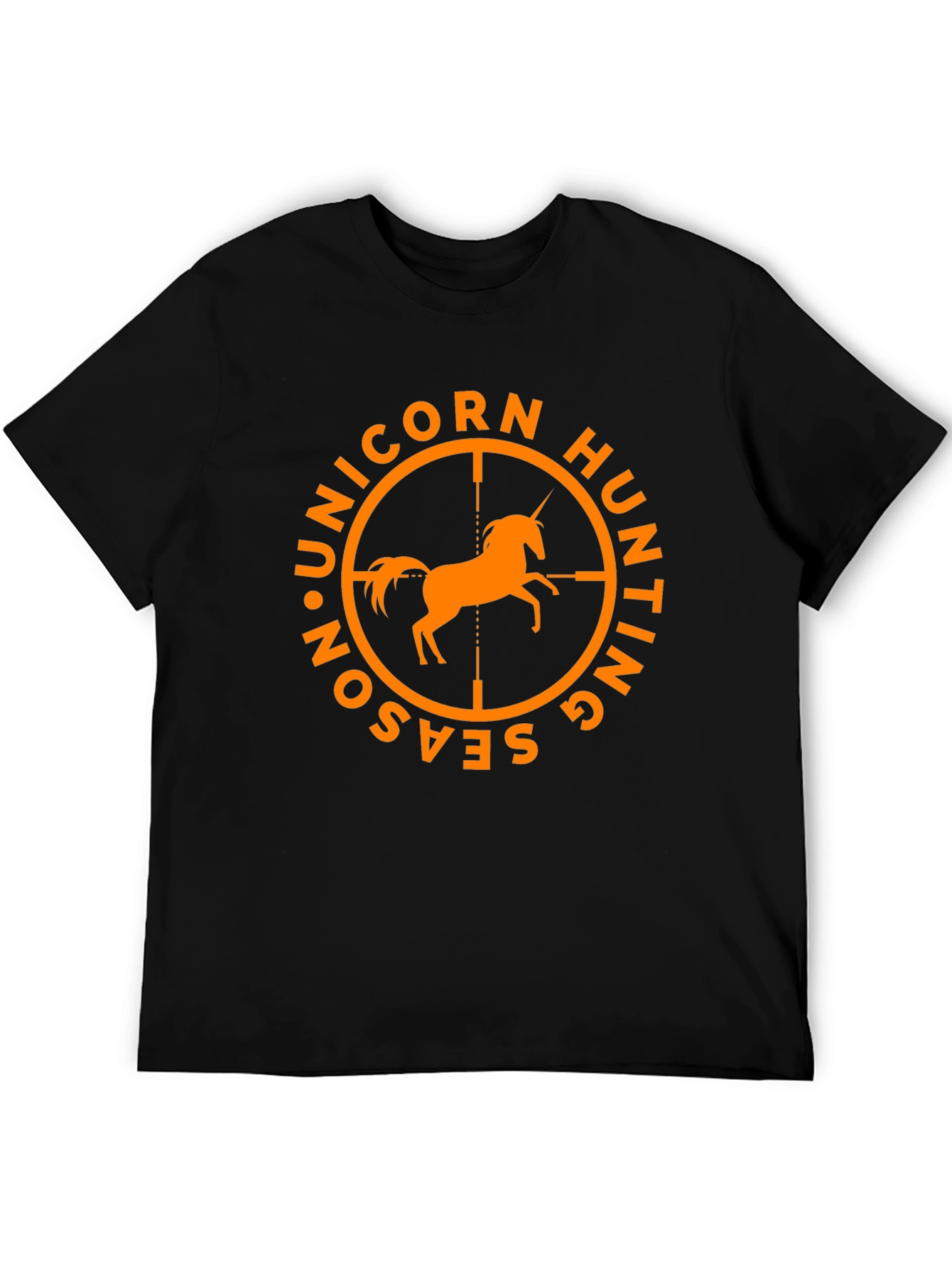 Black Unicorn Hunting Season Black T-Shirt view 5