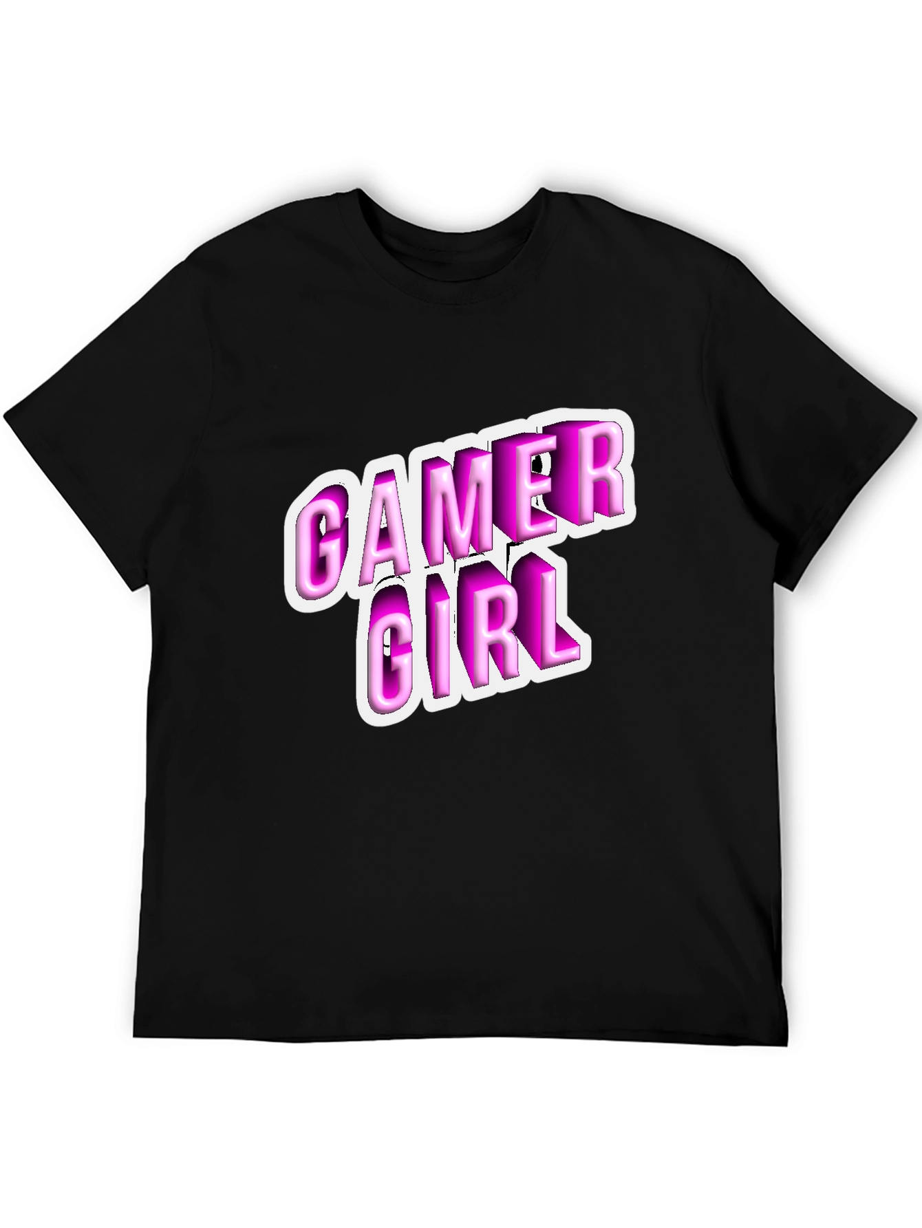Black Gamer Girl Black T-Shirt - Playful Style view 5