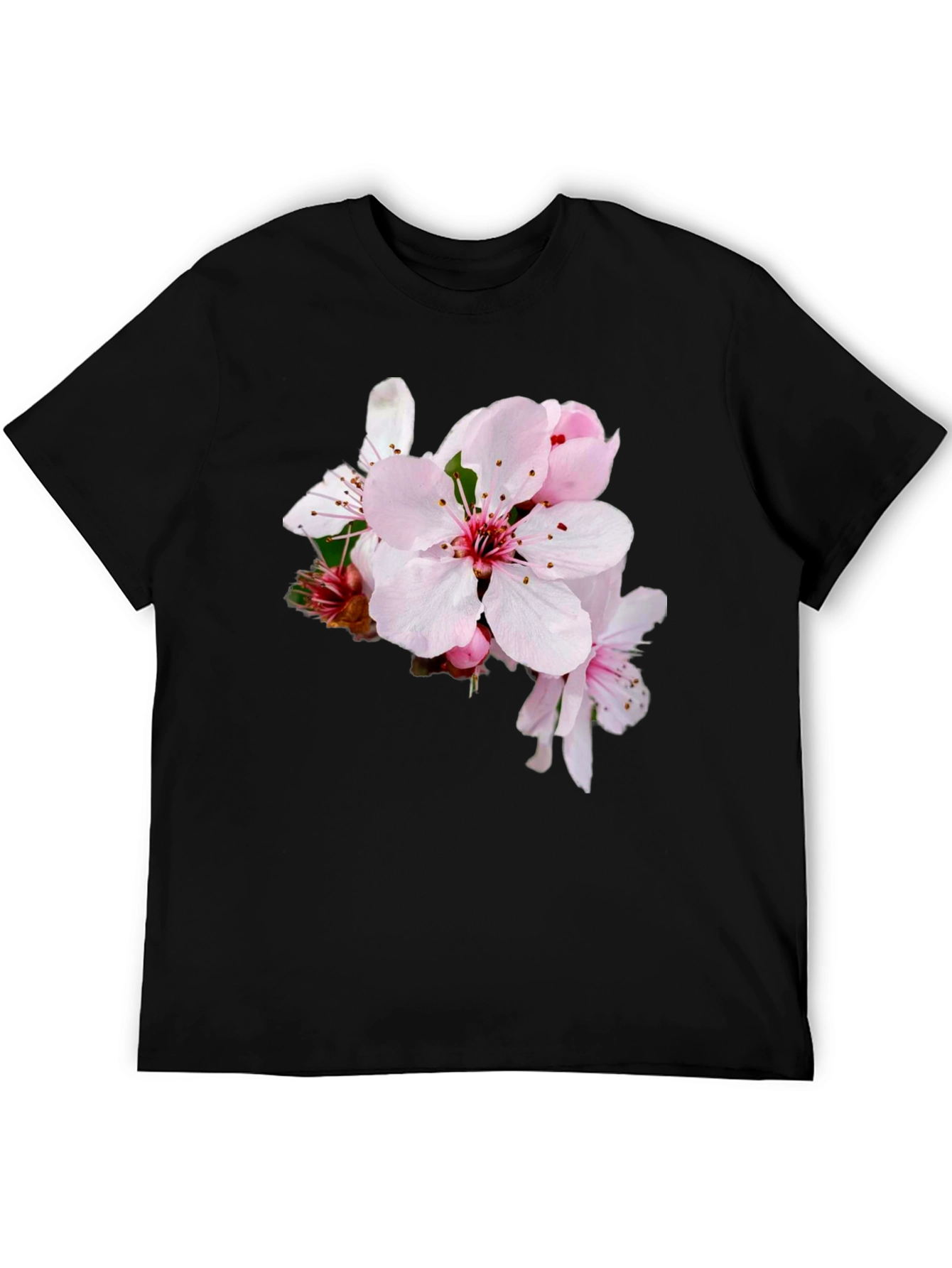 Black Floral Print T-Shirt - Casual Style view 5