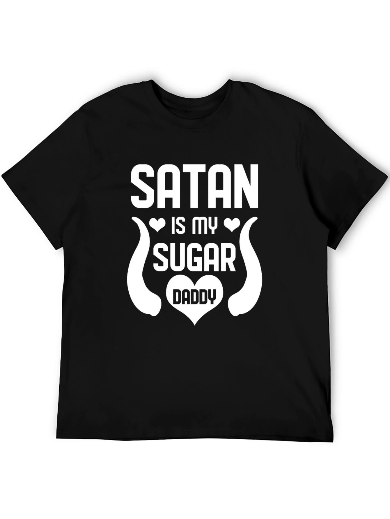 Black Satan is My Sugar Daddy Graphic T-Shirt view 5