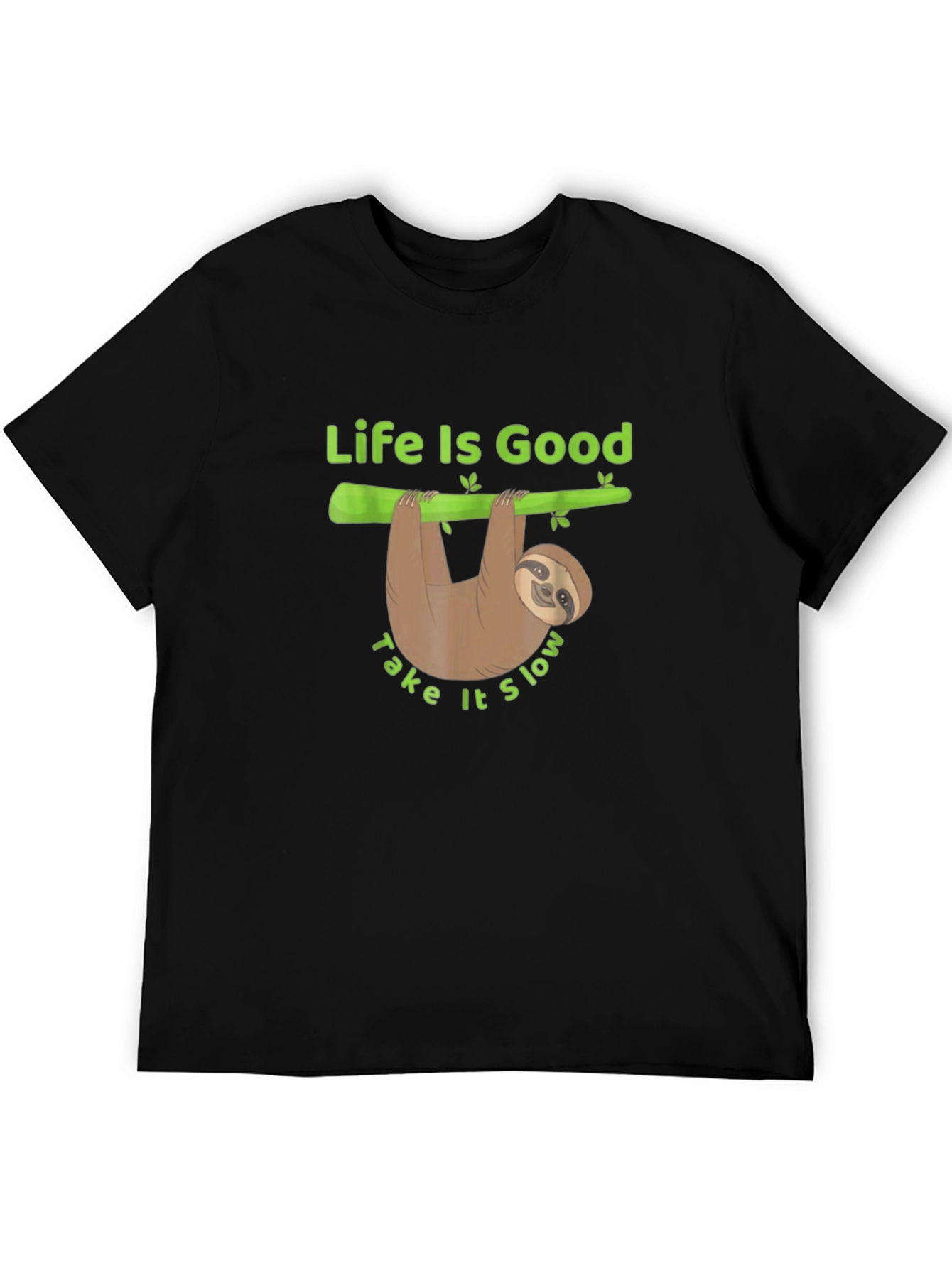 Black Life is Good Sloth Graphic Tee - Relaxed Fit view 5