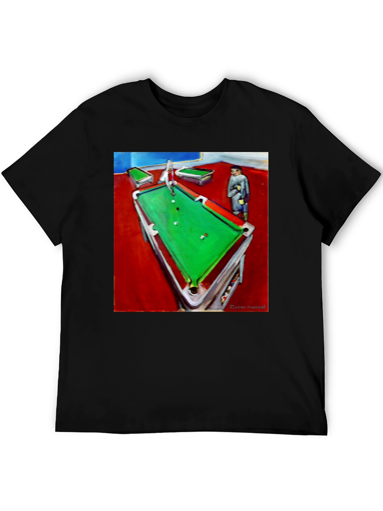 Abstract Pool Hall Graphic Tee - 5