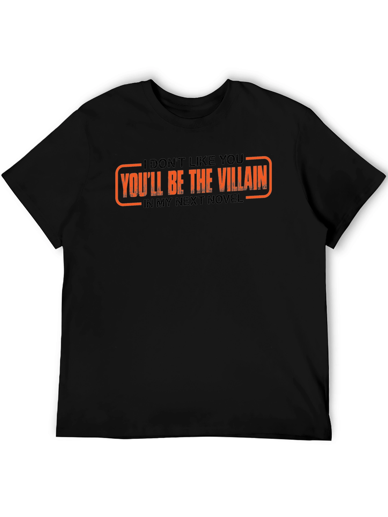 Black Villain Novel Tee - Sarcastic Novelist T-Shirt view 5